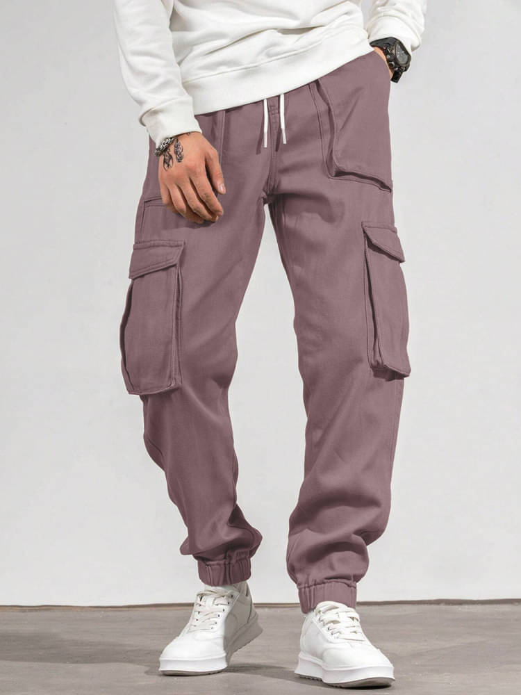     			Eyebogler Regular Flat Men's Cargos - Lavender ( Pack of 1 )