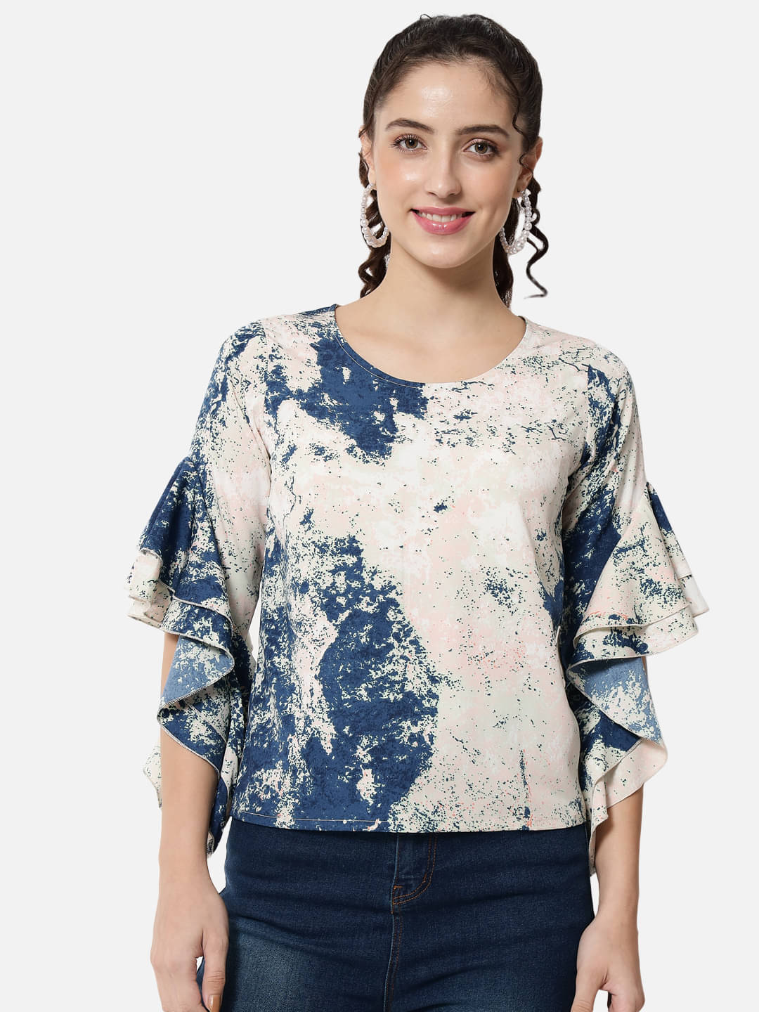 OTIRA Women's Crepe Regular Top ( Multicolor ) OTIRA Women's Crepe Regular Top ( Multicolor )