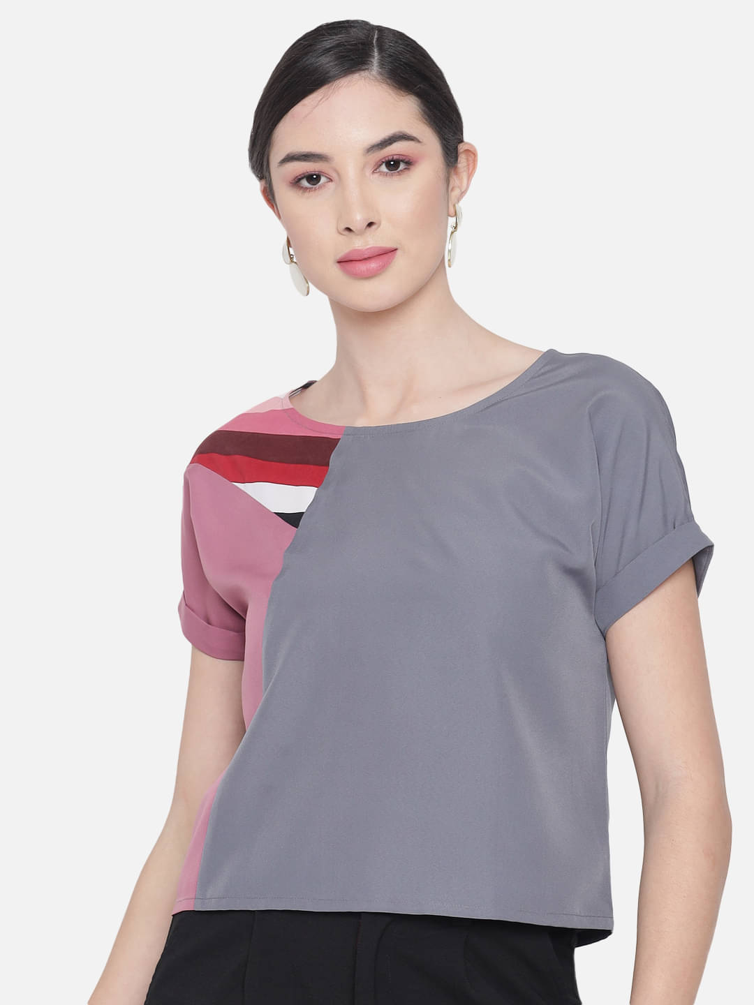OTIRA Women's Crepe Regular Top ( Multicolor ) OTIRA Women's Crepe Regular Top ( Multicolor )