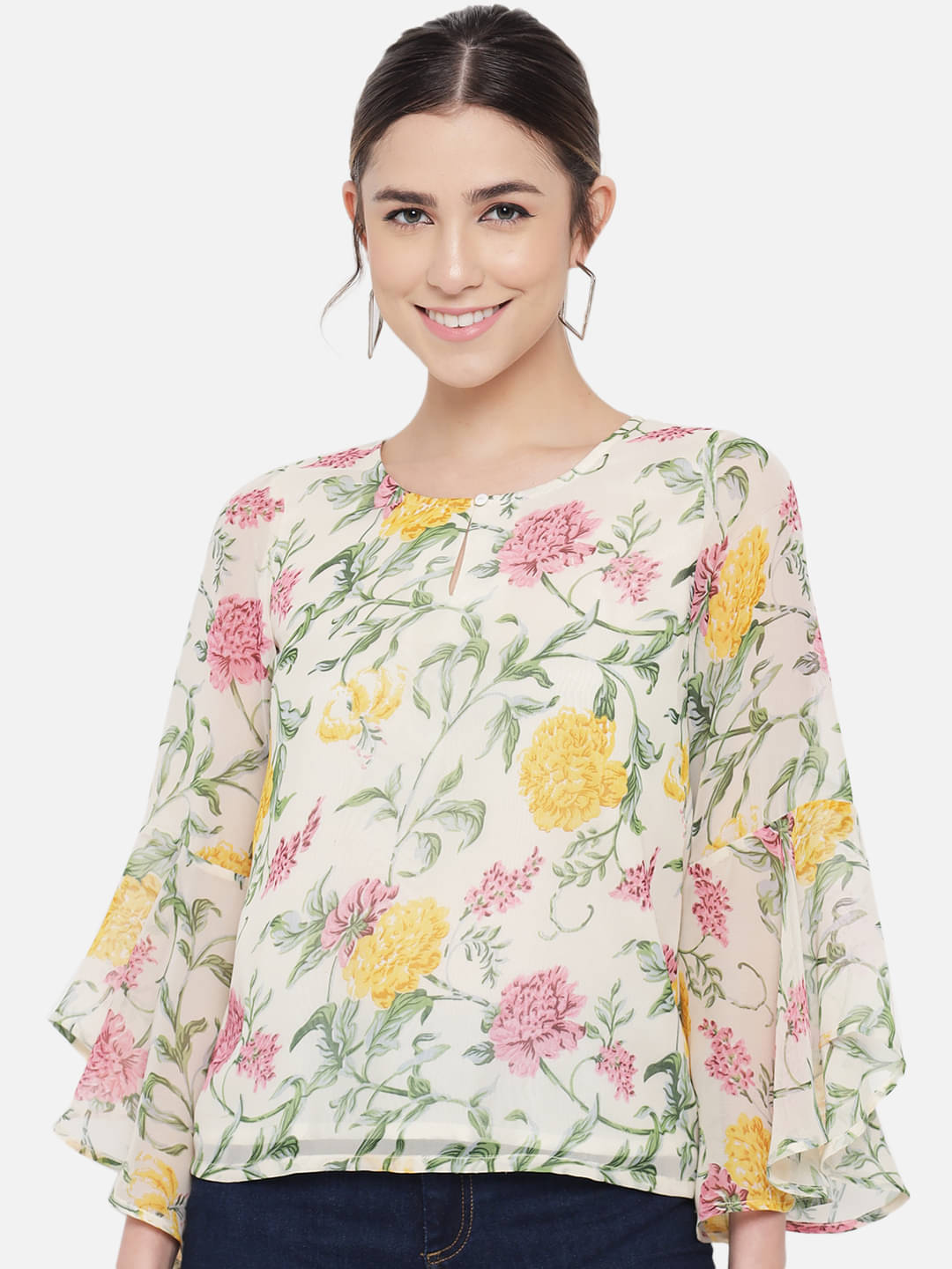     			OTIRA Women's Georgette Regular Top ( Multicolor )