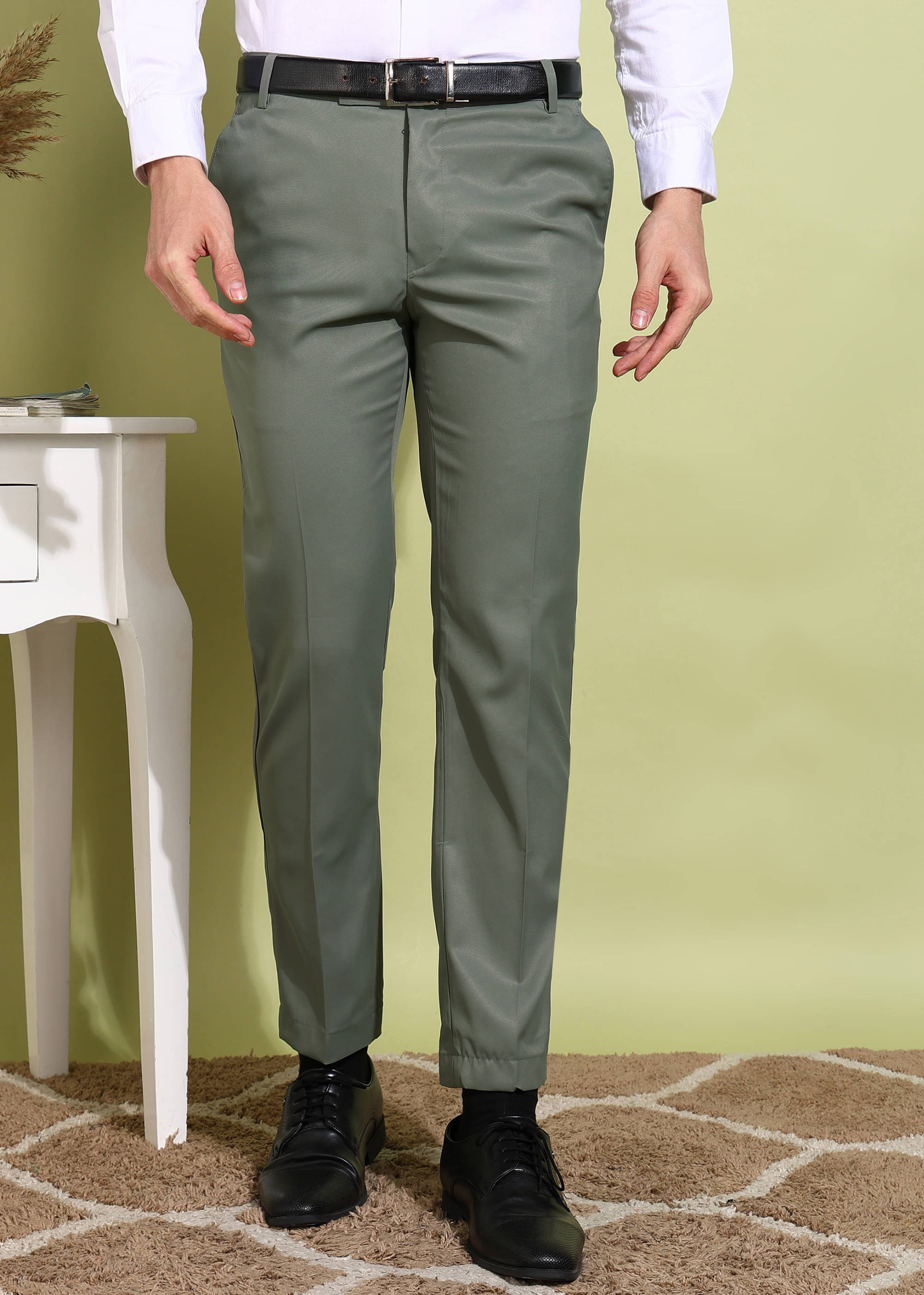     			ADWYN PETER Regular Pleated Men's Formal Trouser - Grey ( Pack of 1 )