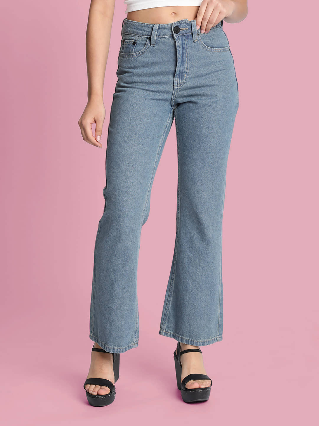 Bene Kleed - Blue Cotton Bootcut Women's Jeans ( Pack of 1 ) - Jeans | Buy online on ZillyBuy