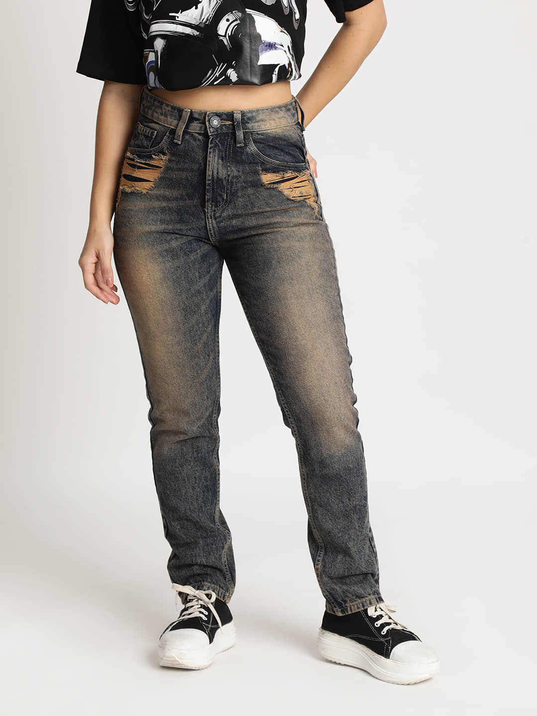 Bene Kleed - Blue Cotton Regular Fit Women's Jeans ( Pack of 1 ) - Jeans | Buy online on ZillyBuy
