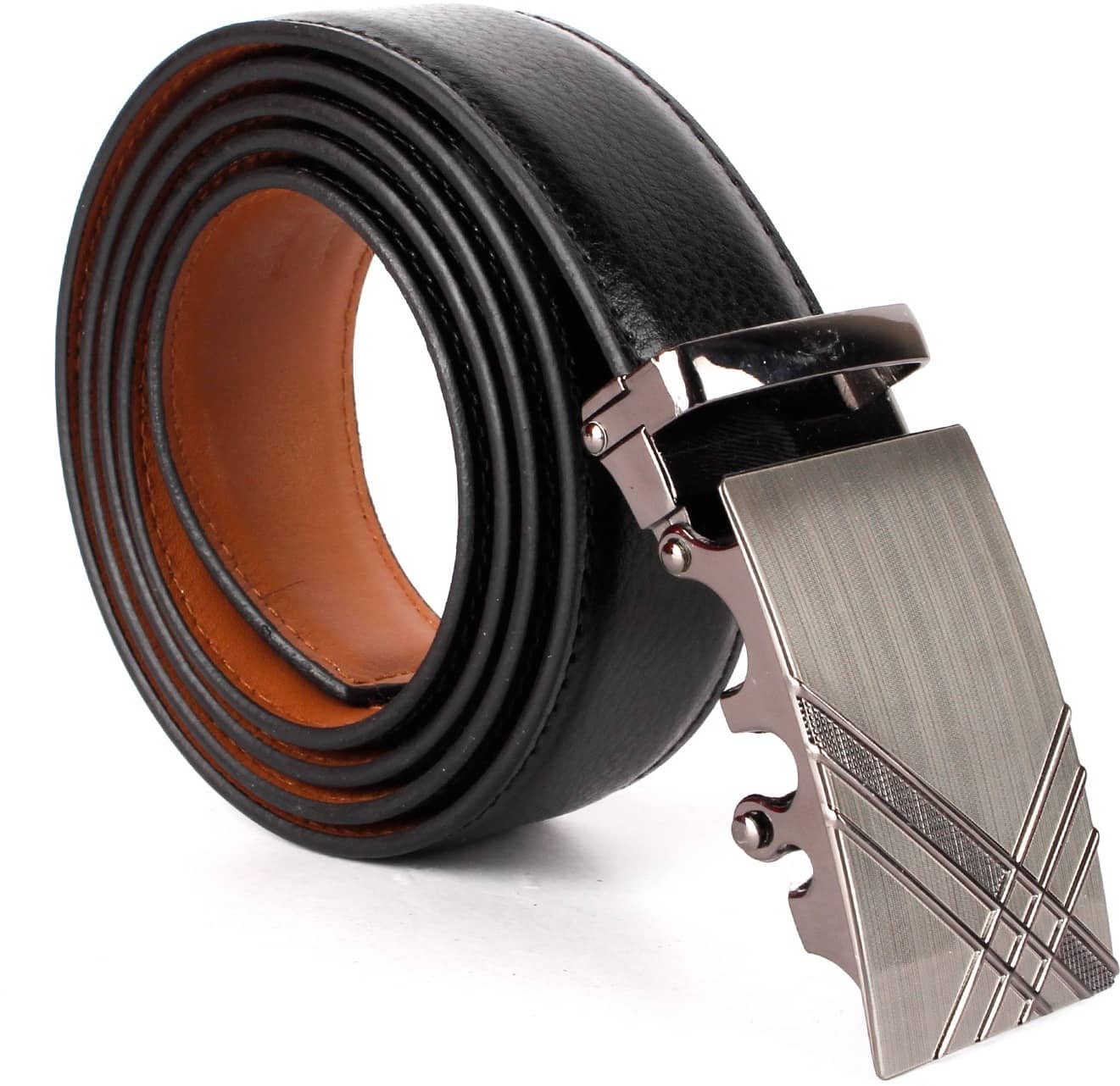 CIMONI - Black Leather Men's Casual Belt ( Pack of 1 )