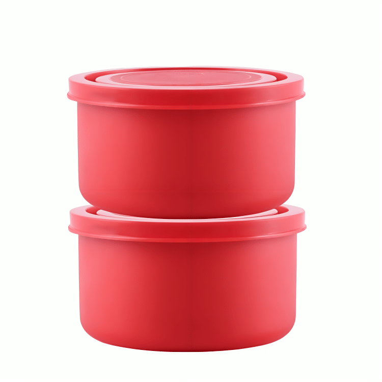 Dream Home Alexa Microwave Safe Steel Red Food Container ( Set of 2 ) Dream Home Alexa Microwave Safe Steel Red Food Container ( Set of 2 )