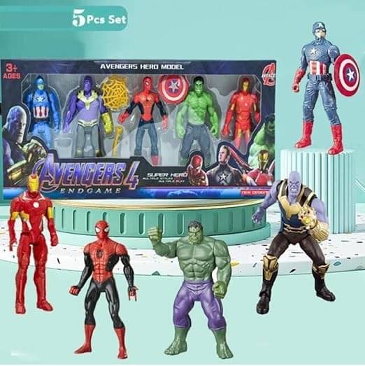     			ECLET Action Figure Toy Set for kids, Super Hero Collection, Pack of 5  (Multicolor)