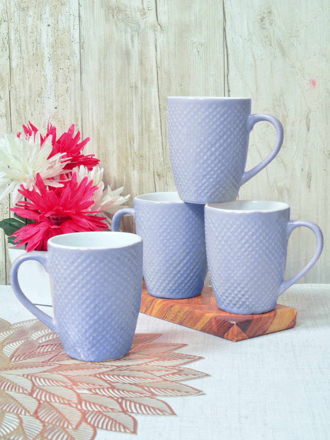     			FABINALIV FLMUG-1074 Ceramic Coffee Mug 300 mL ( Pack of 4 )