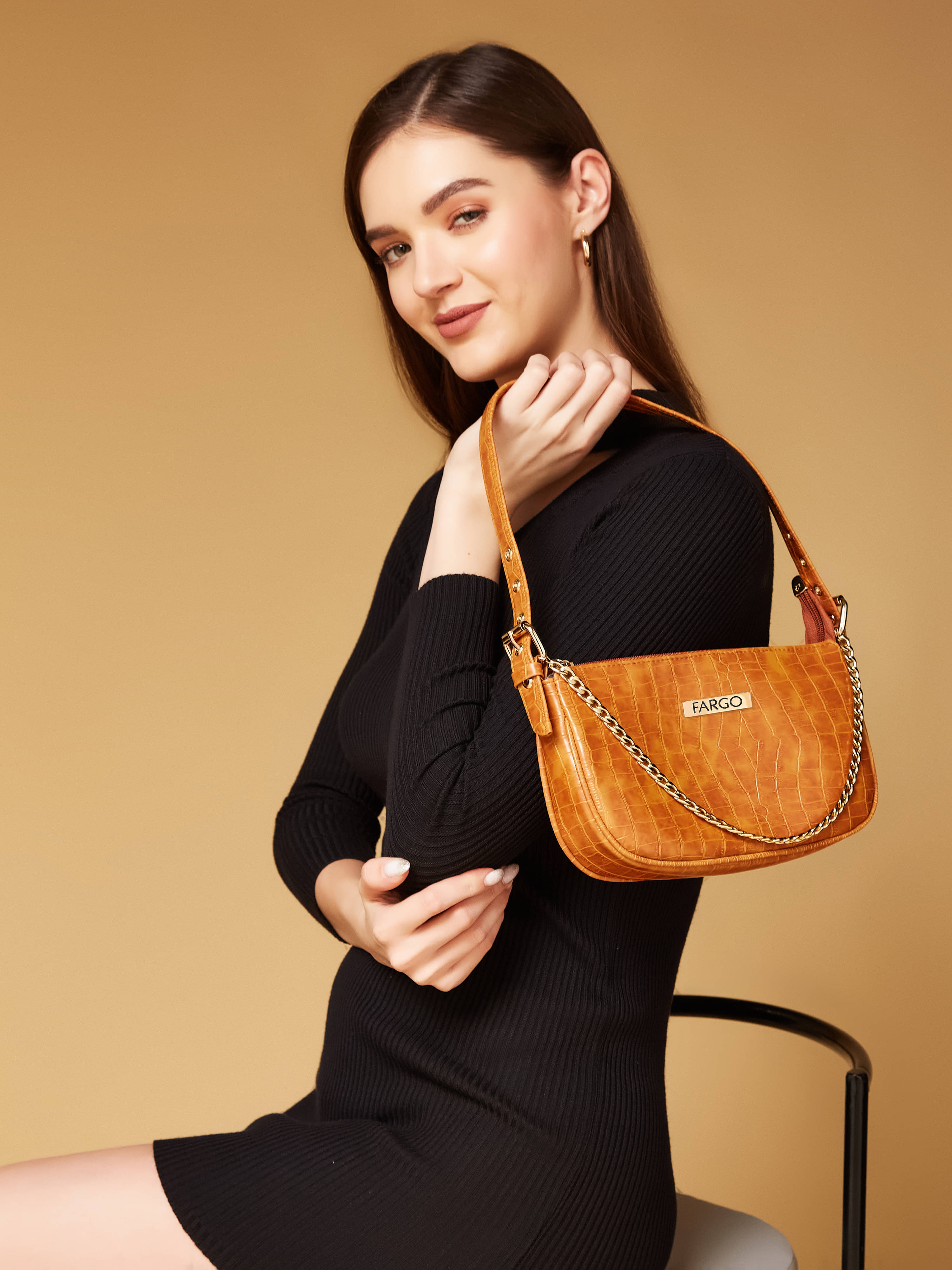    			Fargo Sling Bag PU Set of 1 ( Yellow )
