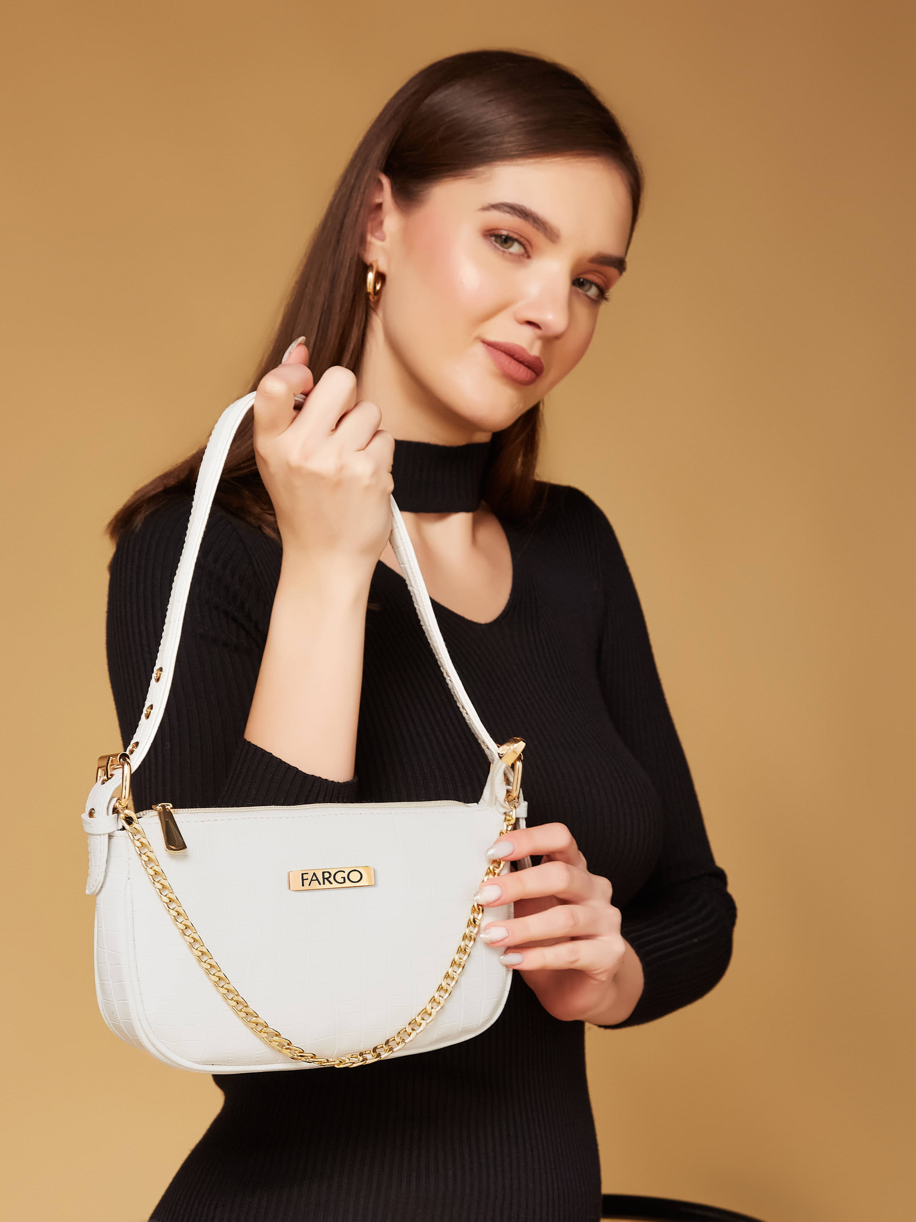     			Fargo Sling Bag PU Set of 1 ( White )