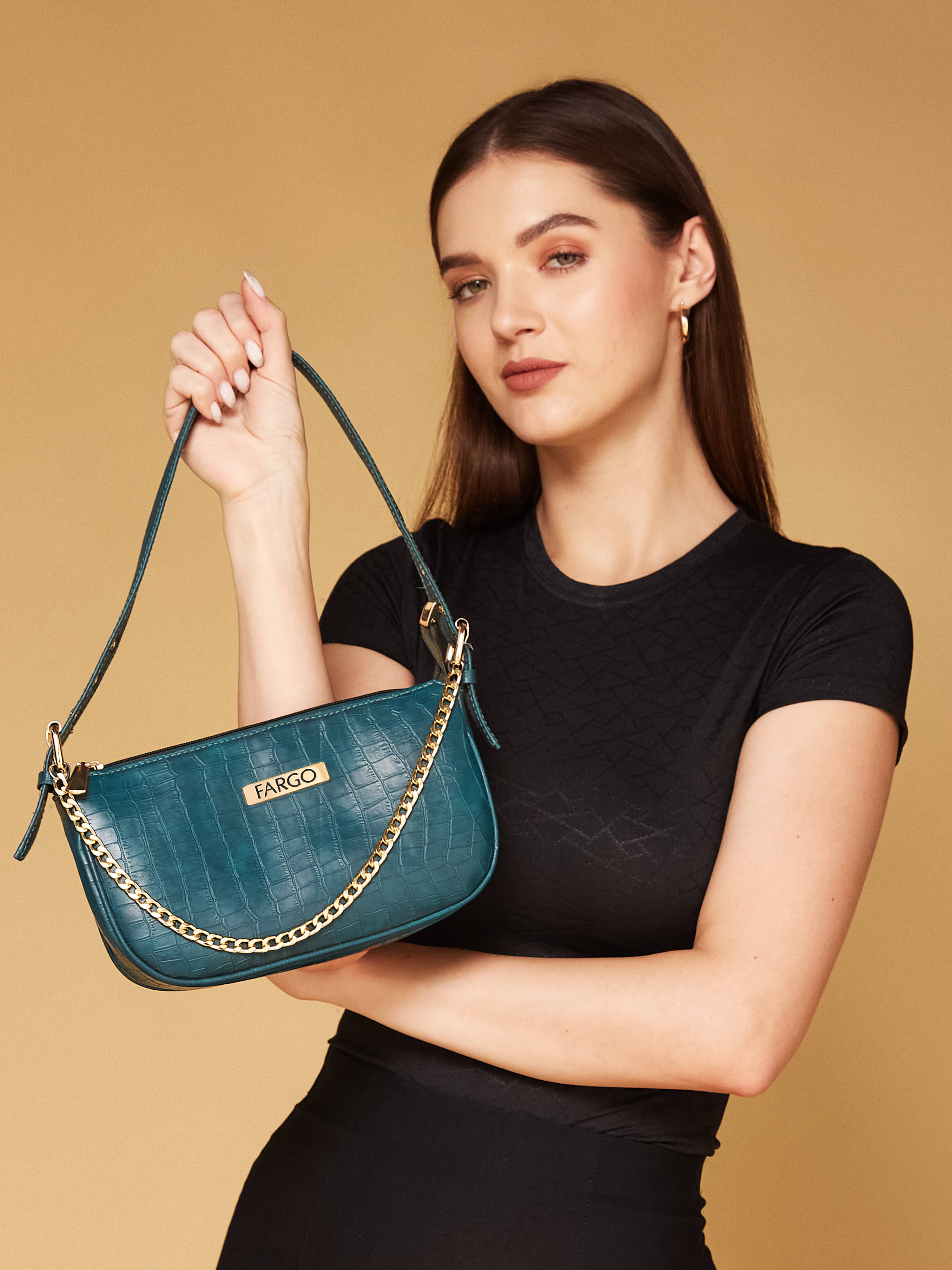     			Fargo Sling Bag PU Set of 1 ( Blue )