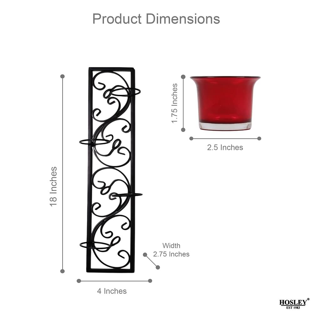 Hosley Black Metal Wall Sconce - Pack of 2 Hosley Black Metal Wall Sconce - Pack of 2