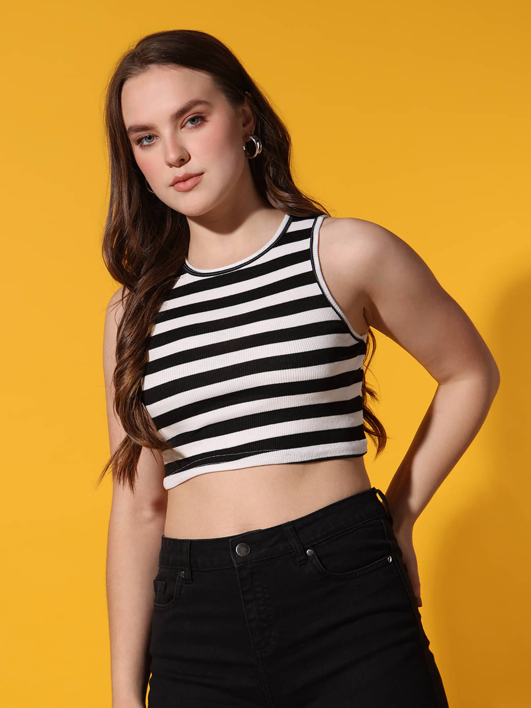 Istyle Can Black Polyester Women's Crop Top ( Pack of 1 ) Istyle Can Black Polyester Women's Crop Top ( Pack of 1 )