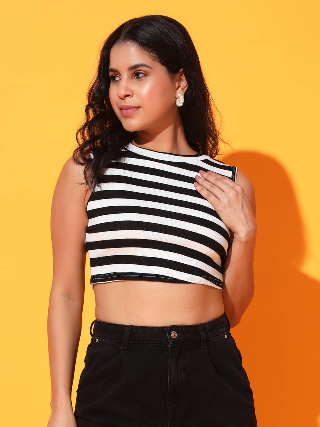    			Istyle Can Black Polyester Women's Crop Top ( Pack of 1 )