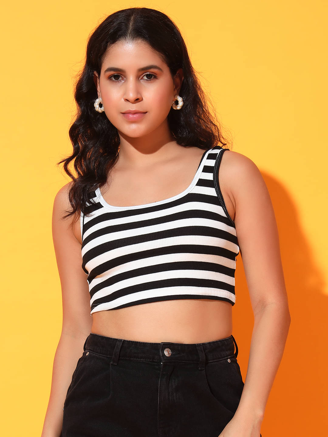     			Istyle Can Black Polyester Women's Crop Top ( Pack of 1 )