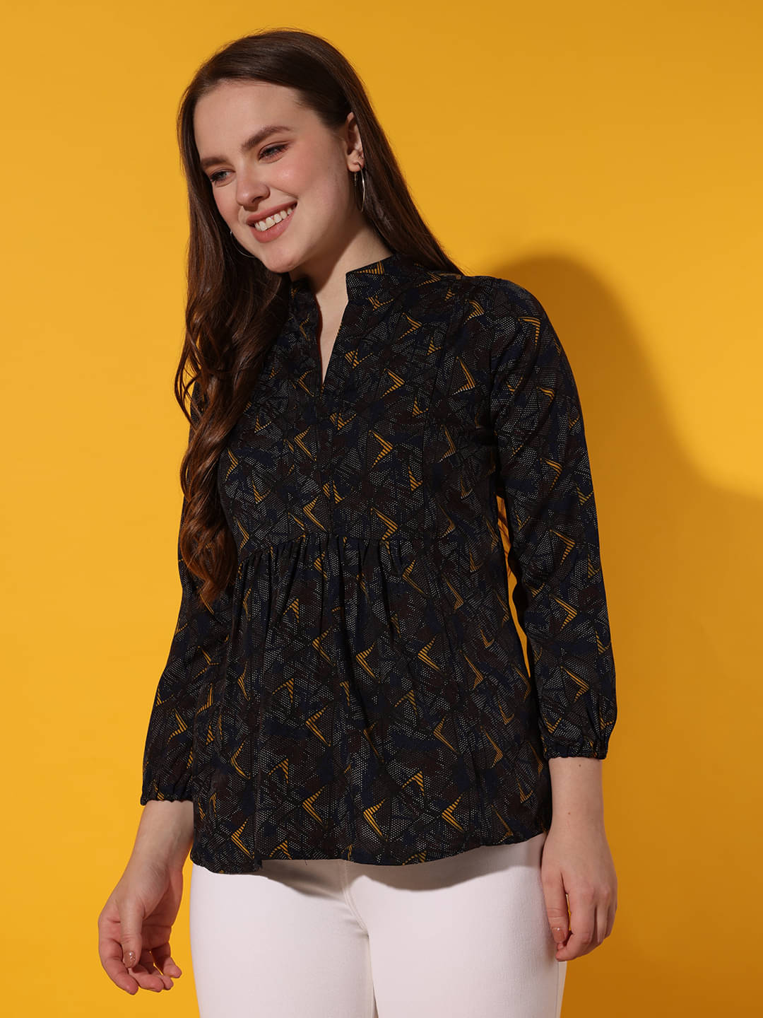 Istyle Can Women's Polyester Regular Top ( Black ) Istyle Can Women's Polyester Regular Top ( Black )