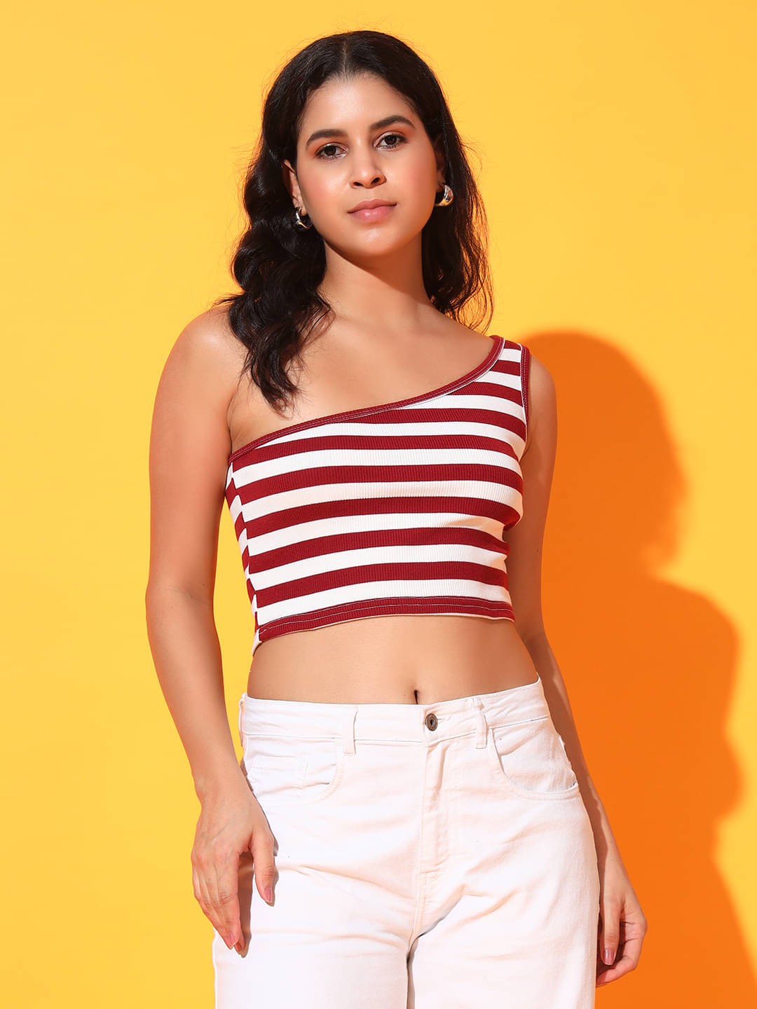 Istyle Can Maroon Polyester Women's Crop Top ( Pack of 1 ) Istyle Can Maroon Polyester Women's Crop Top ( Pack of 1 )