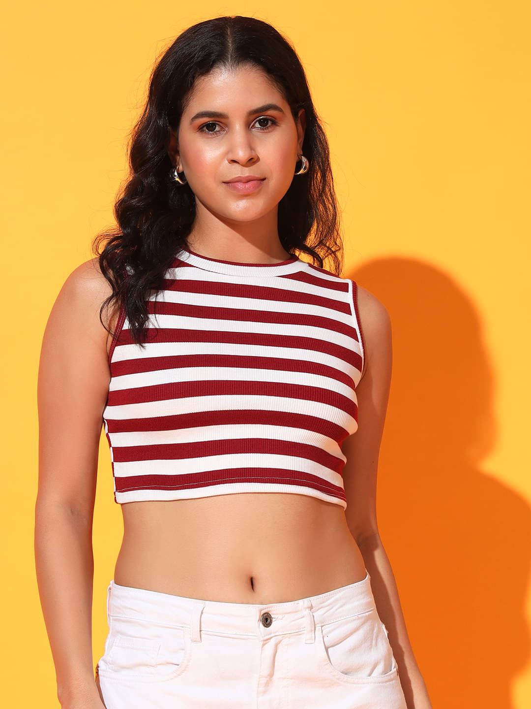     			Istyle Can Maroon Polyester Women's Crop Top ( Pack of 1 )