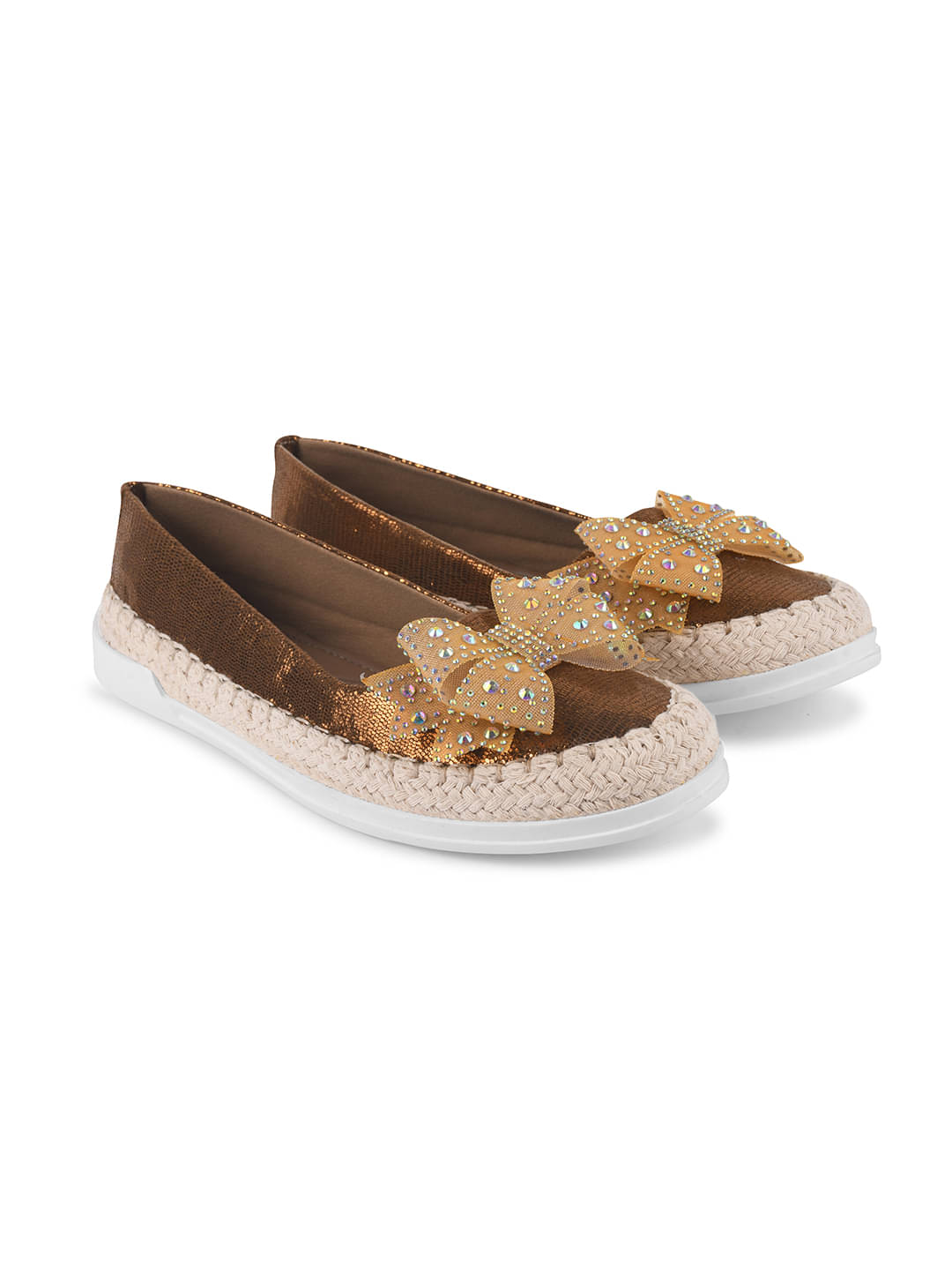     			JM Looks Brown Women's Ethnic Ballerinas