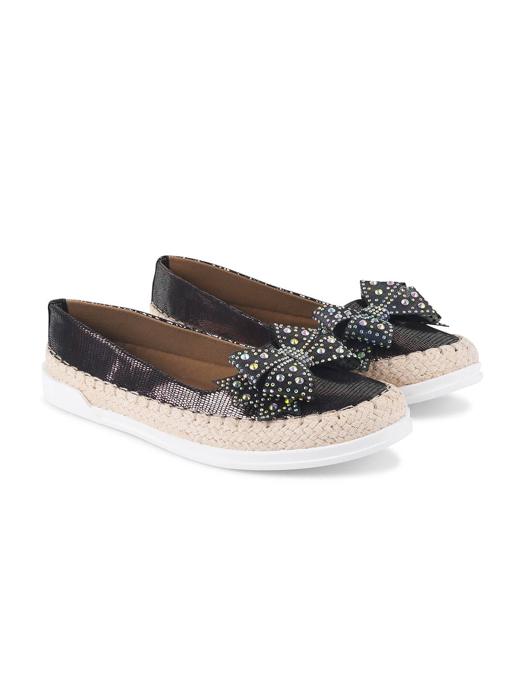     			JM Looks Dark Grey Women's Ethnic Ballerinas
