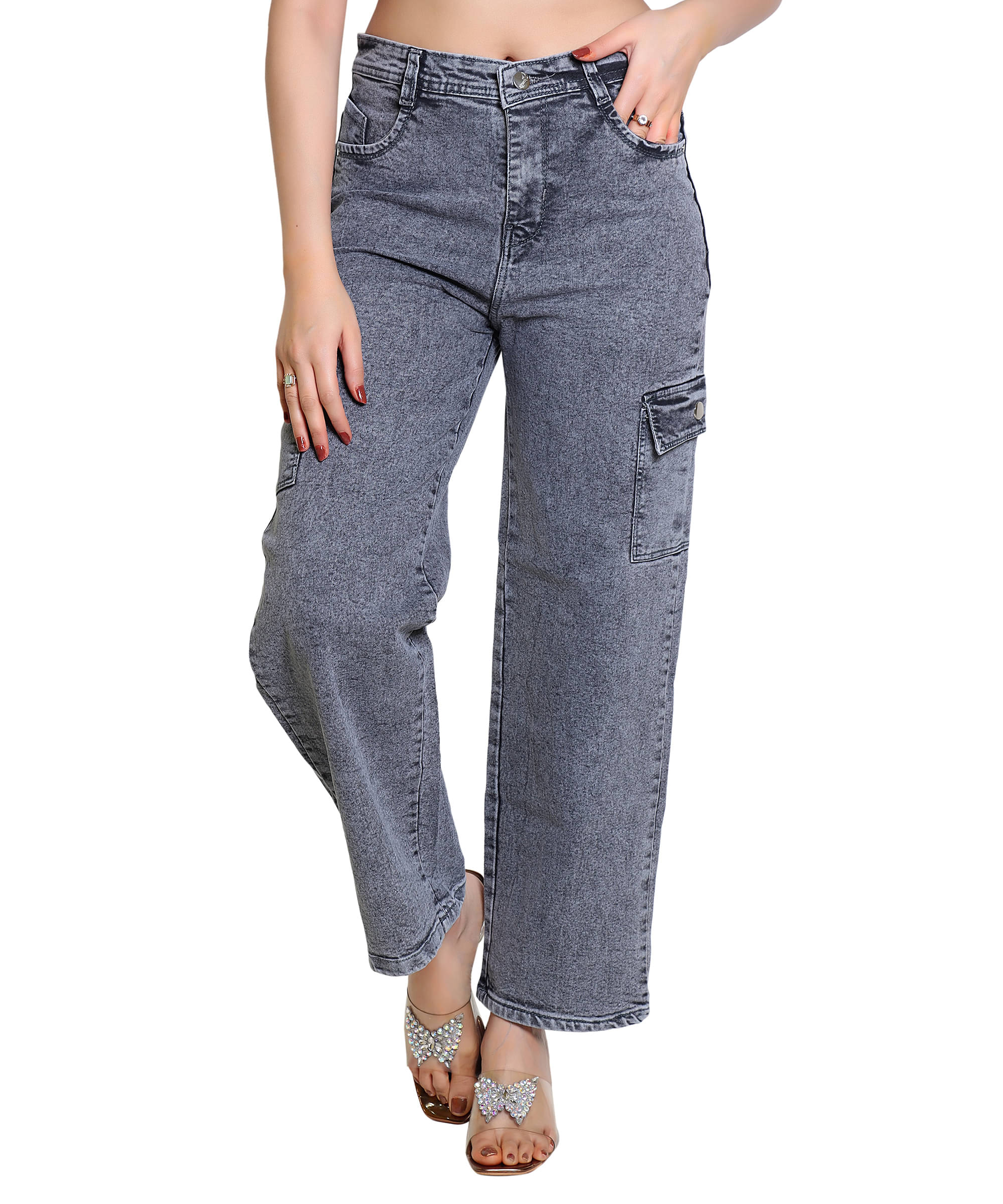    			Kepa - Grey Denim Straight Fit Women's Jeans ( Pack of 1 )