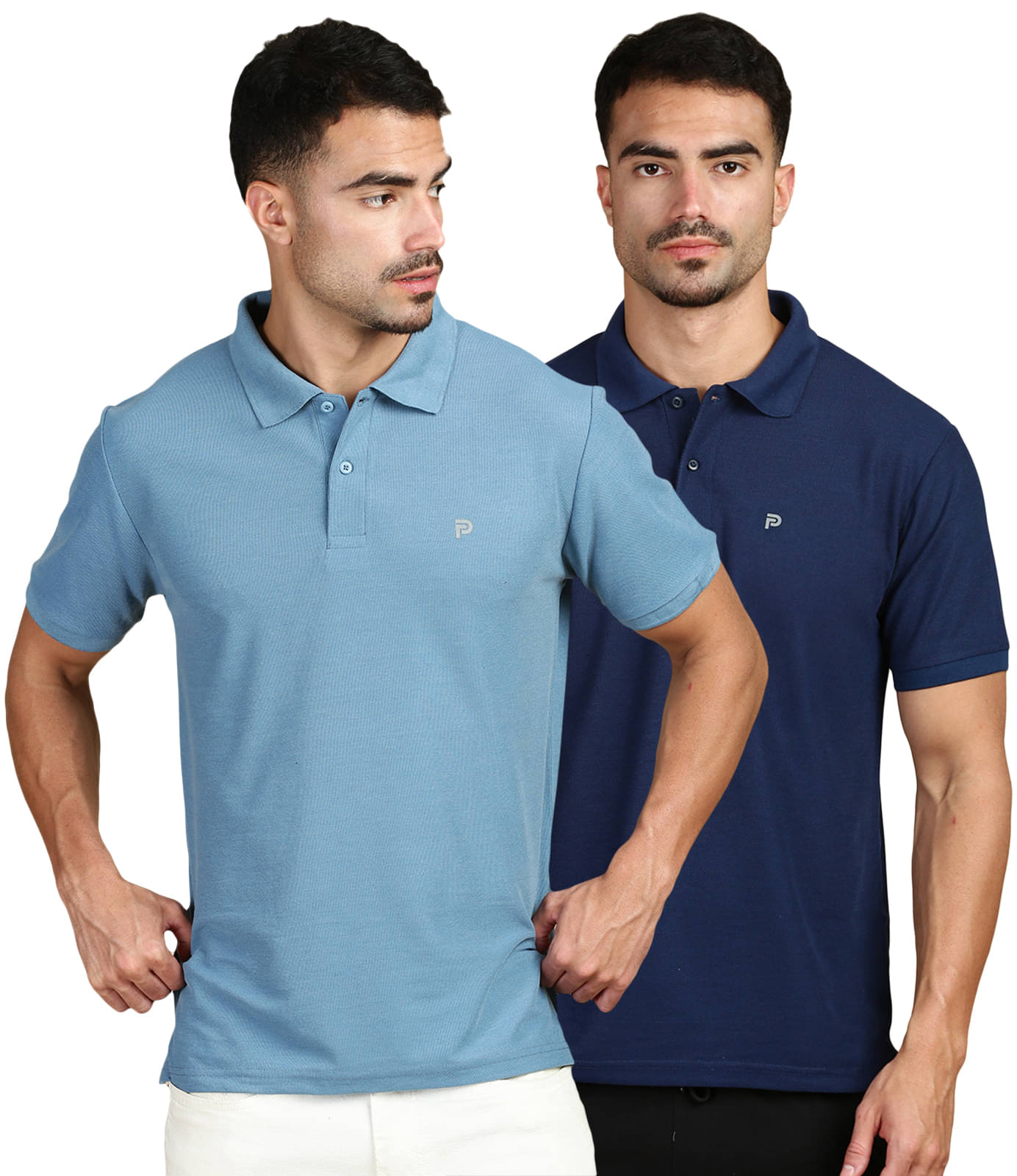 LUX PARKER Pack of 2 Cotton Blend Regular Fit Solid Half Sleeves Men's Polo T Shirt ( Multicolor13 ) LUX PARKER Pack of 2 Cotton Blend Regular Fit Solid Half Sleeves Men's Polo T Shirt ( Multicolor13 )