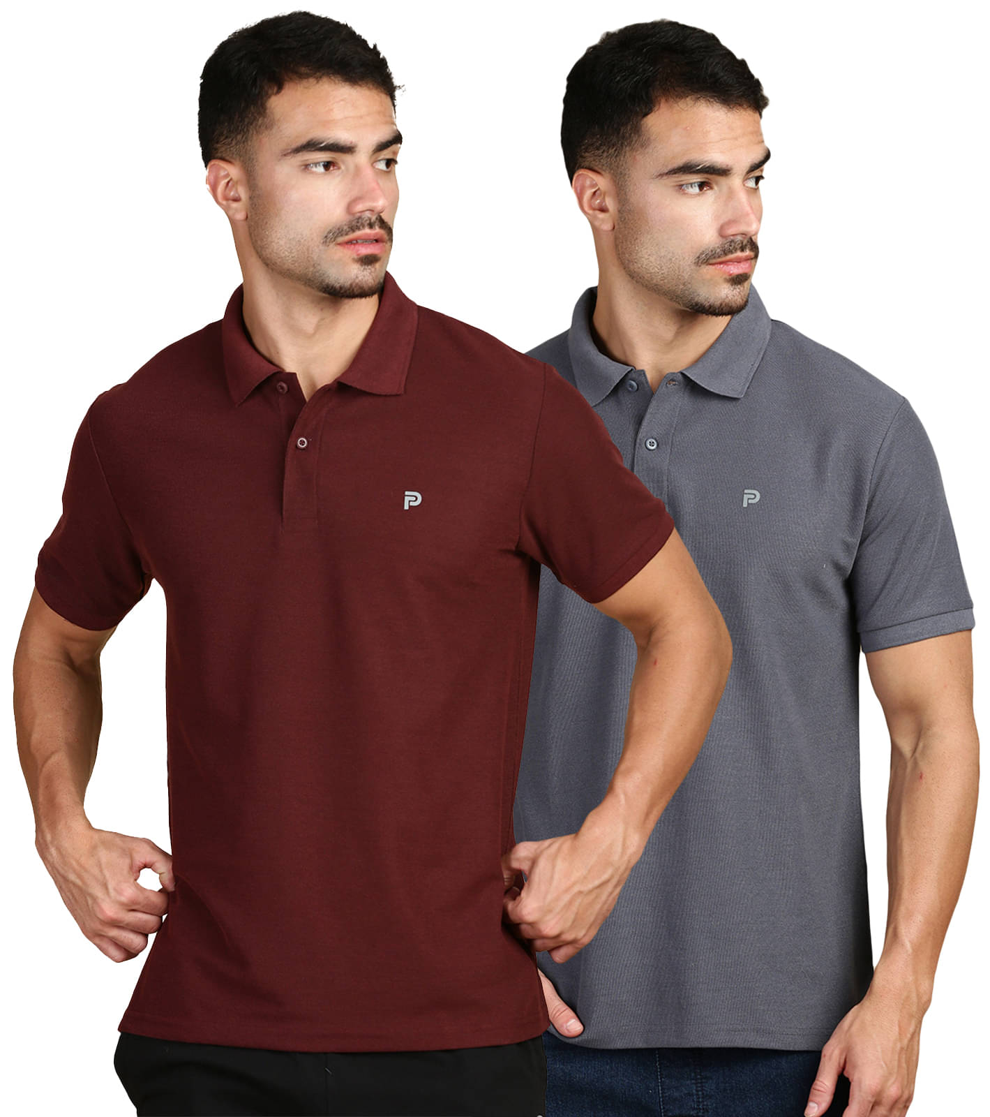 LUX PARKER Pack of 2 Cotton Blend Regular Fit Solid Half Sleeves Men's Polo T Shirt ( Multicolor6 ) LUX PARKER Pack of 2 Cotton Blend Regular Fit Solid Half Sleeves Men's Polo T Shirt ( Multicolor6 )