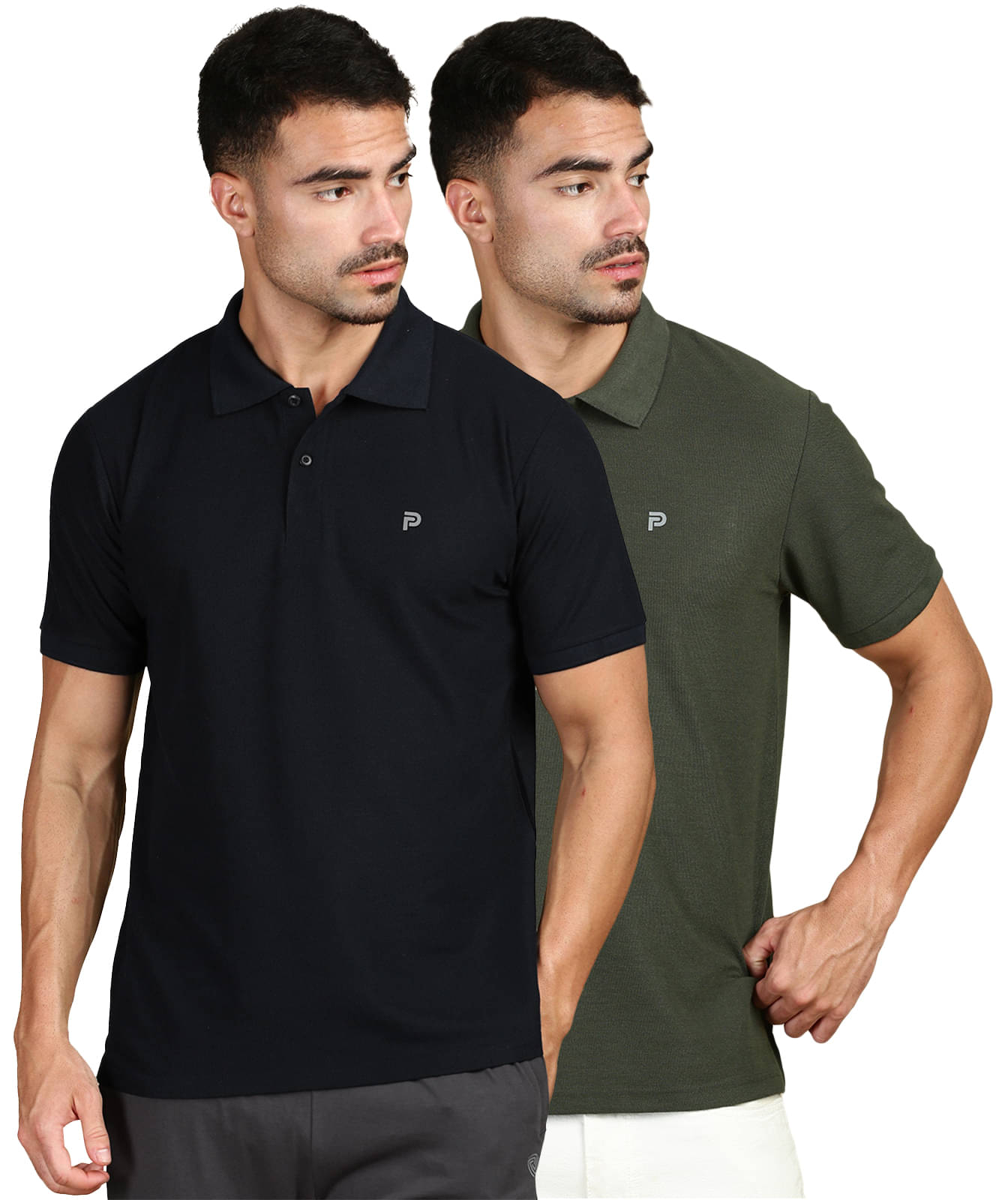 LUX PARKER Pack of 2 Cotton Blend Regular Fit Solid Half Sleeves Men's Polo T Shirt ( Multicolor13 ) LUX PARKER Pack of 2 Cotton Blend Regular Fit Solid Half Sleeves Men's Polo T Shirt ( Multicolor13 )