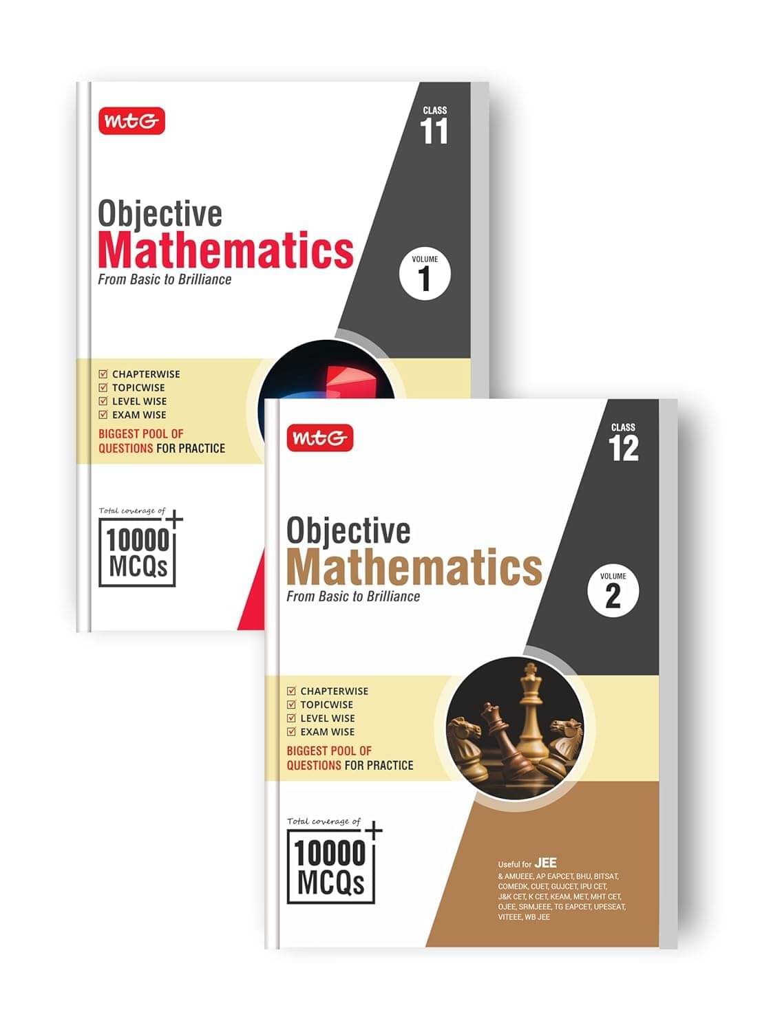 MTG Objective Mathematics Series Vol-1 & 2 (Class 11 & 12) For JEE & Other Engineering Entrances | Biggest Pool of 10000+ MCQs Chapter-wise Topic-wise Level-wise Exam-wise For Practice (2025-26) MTG Objective Mathematics Series Vol-1 & 2 (Class 11 & 12) For JEE & Other Engineering Entrances | Biggest Pool of 10000+ MCQs Chapter-wise Topic-wise Level-wise Exam-wise For Practice (2025-26)