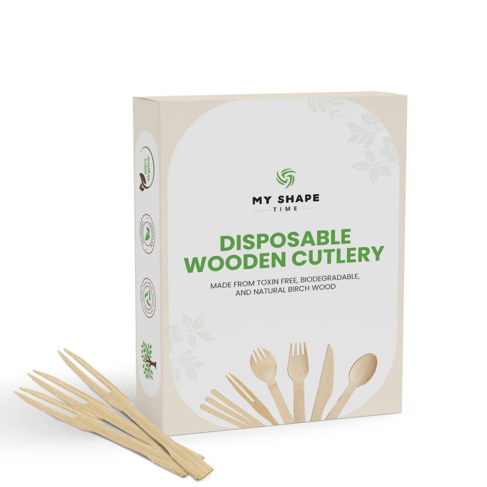 MY SHAPE TIME Disposable Wooden Fruit Fork Sets | Mini Fork for Snacks | Eco-Friendly Wooden Cutlery | Bamboo Party Forks | Mini Cocktail Picks |Fruit Appetizers Dessert Forks 3.4 inches MY SHAPE TIME Disposable Wooden Fruit Fork Sets | Mini Fork for Snacks | Eco-Friendly Wooden Cutlery | Bamboo Party Forks | Mini Cocktail Picks |Fruit Appetizers Dessert Forks 3.4 inches