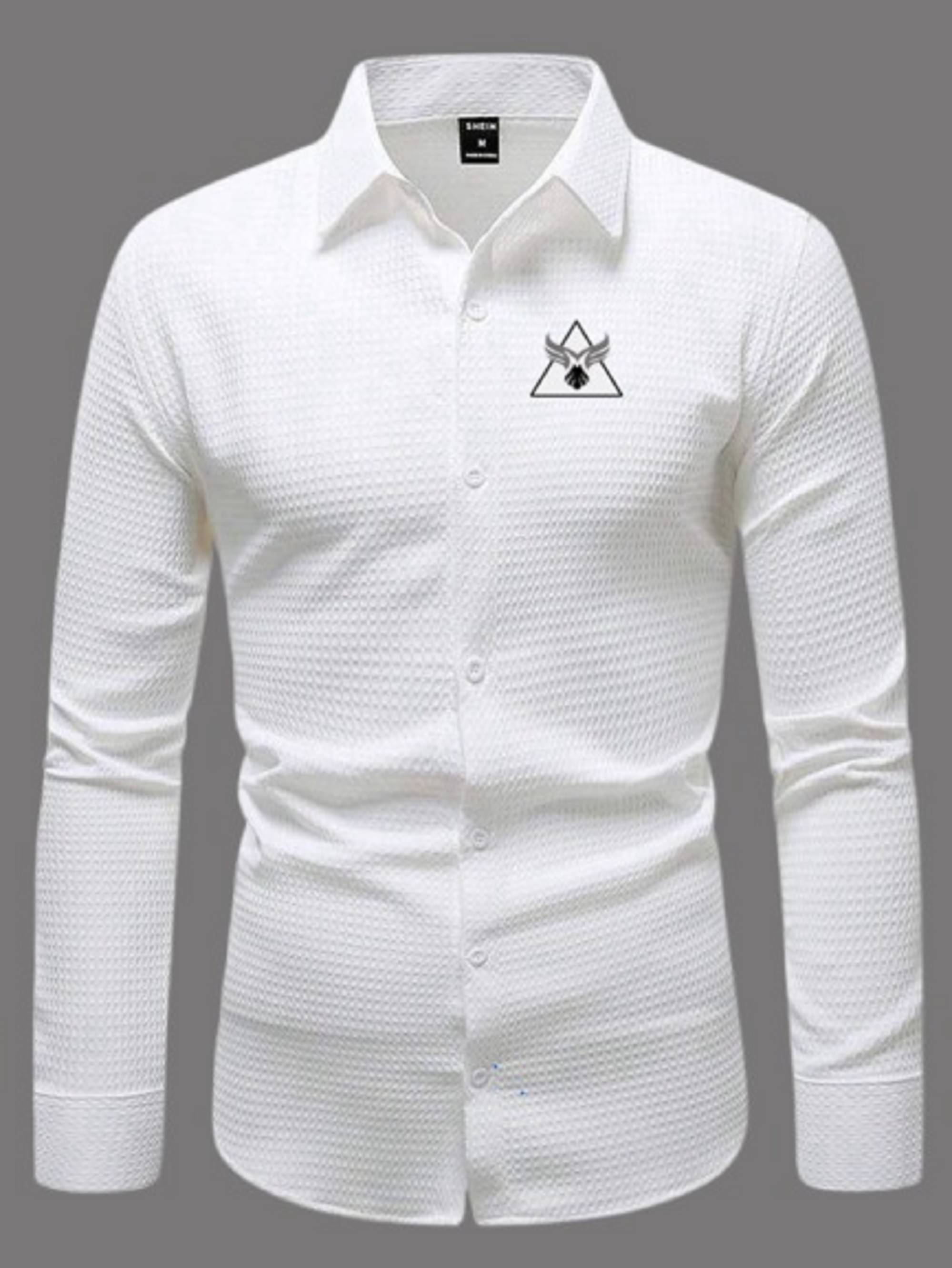     			REXZA Chiffon Regular Fit Self Design Full Sleeves Men's Casual Shirt - White ( Pack of 1 )