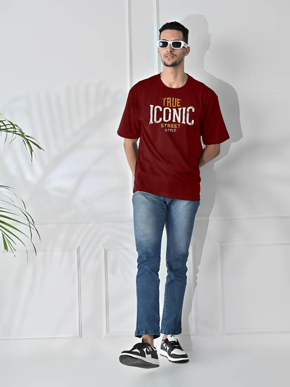 Reya Polyester Oversized Fit Printed Half Sleeves Men's Round T-Shirt - Maroon ( Pack of 1 ) Reya Polyester Oversized Fit Printed Half Sleeves Men's Round T-Shirt - Maroon ( Pack of 1 )
