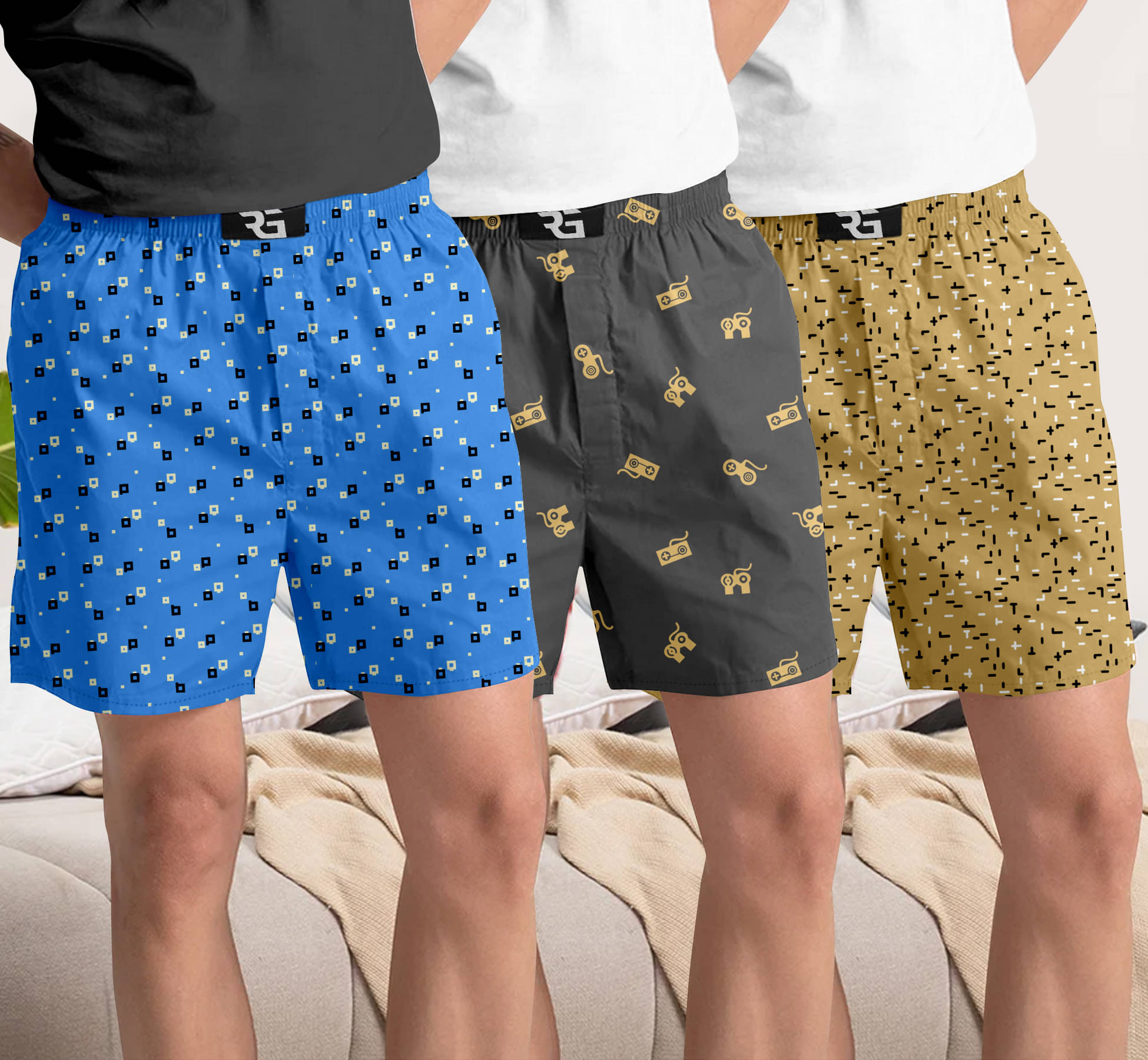 Riglozi Pack of 3 Cotton Boxers For Men's ( Assorted 6 )     			Riglozi Pack of 3 Cotton Boxers For Men's ( Assorted 6 )