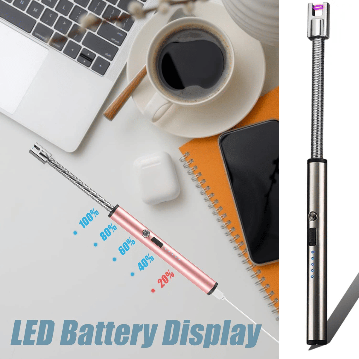     			SARVASHVA TRENDS Multicolor Stainless Steel Kitchen Electric Gas Lighter ( Pack of 1 )