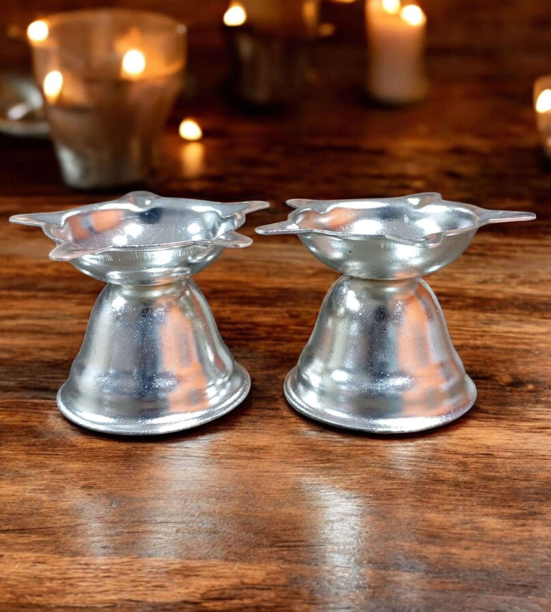     			Sigaram Stainless Steel Table Diya - Pack of 2