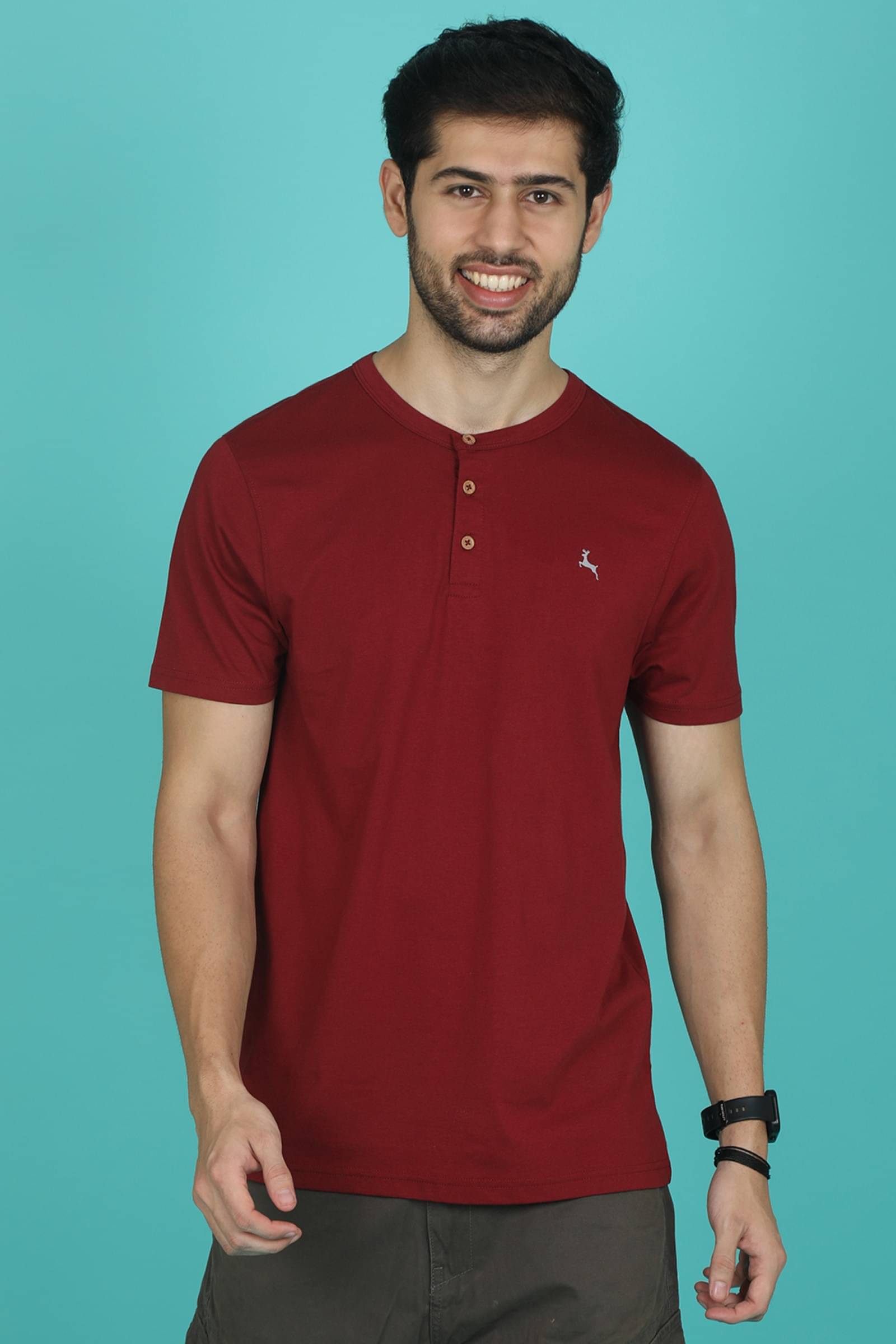 Stalwart Cotton Regular Fit Solid Half Sleeves Men's Henley T-Shirt - Red ( Pack of 1 ) Stalwart Cotton Regular Fit Solid Half Sleeves Men's Henley T-Shirt - Red ( Pack of 1 )
