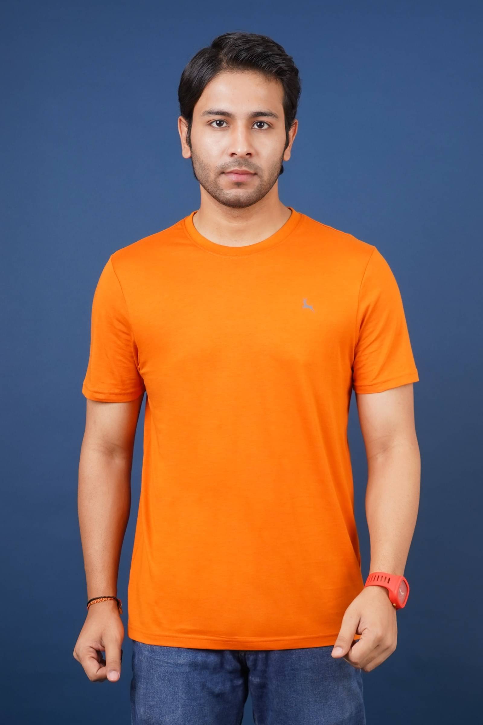 Stalwart Cotton Regular Fit Solid Half Sleeves Men's Round T-Shirt - Orange ( Pack of 1 ) Stalwart Cotton Regular Fit Solid Half Sleeves Men's Round T-Shirt - Orange ( Pack of 1 )