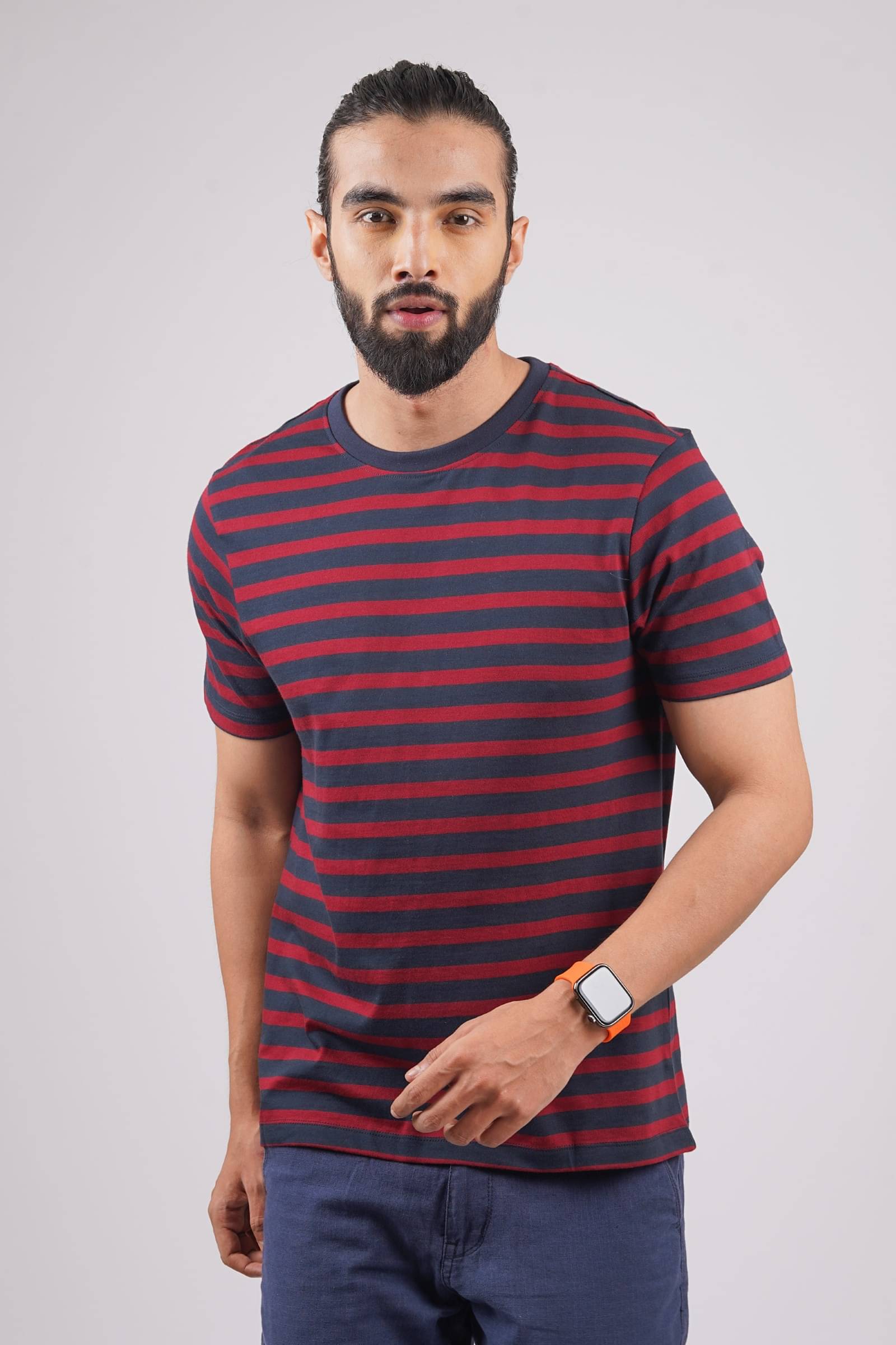 Stalwart Cotton Regular Fit Striped Half Sleeves Men's Round T-Shirt - Multicolor2 ( Pack of 1 ) Stalwart Cotton Regular Fit Striped Half Sleeves Men's Round T-Shirt - Multicolor2 ( Pack of 1 )
