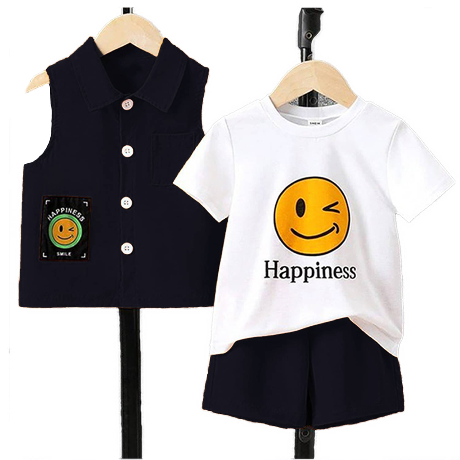     			TitTom Pack of 1 Unisex Cotton T-Shirt & Shorts Set ( Multicolor 3 )