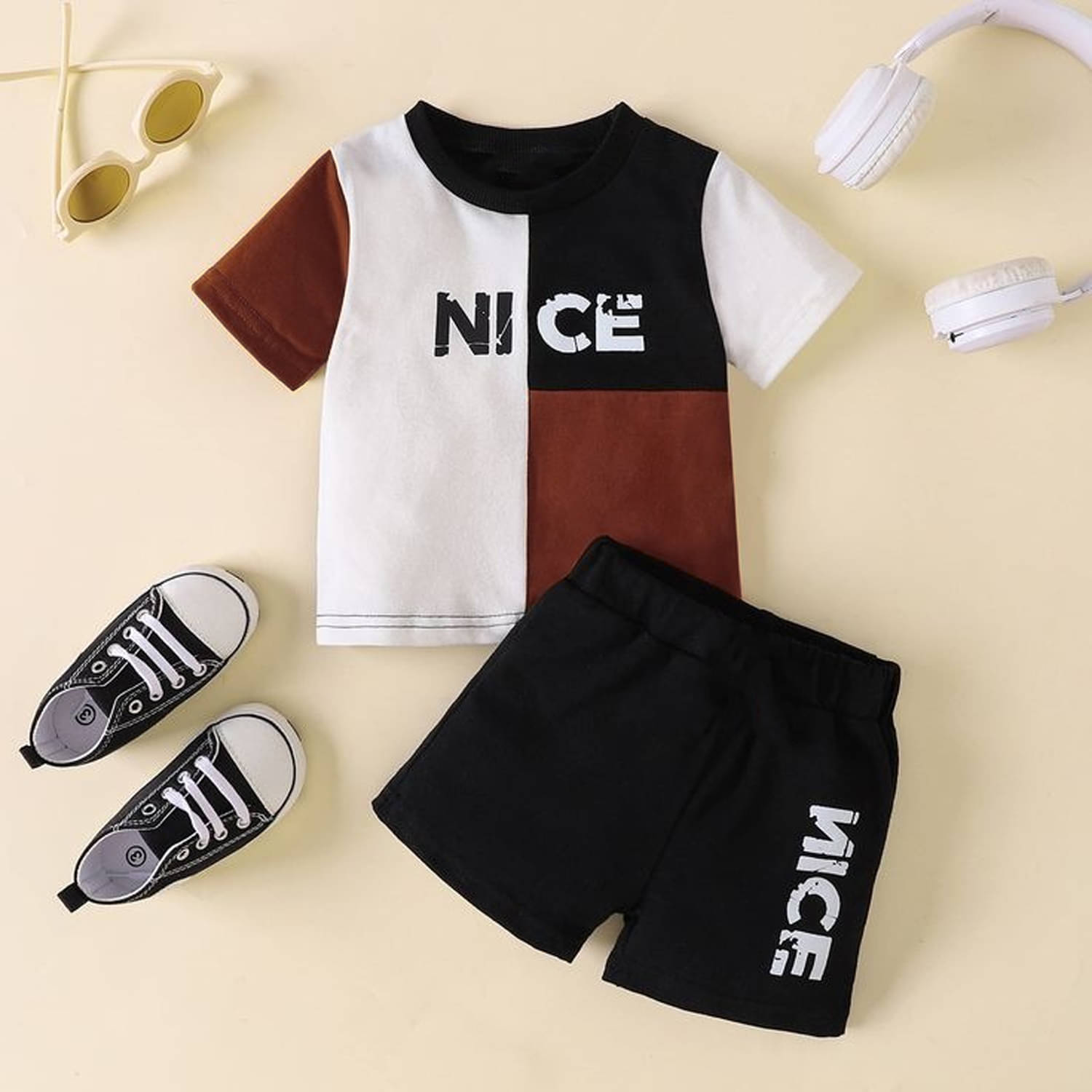     			TitTom Pack of 1 Unisex Cotton T-Shirt & Shorts Set ( Multicolor 5 )