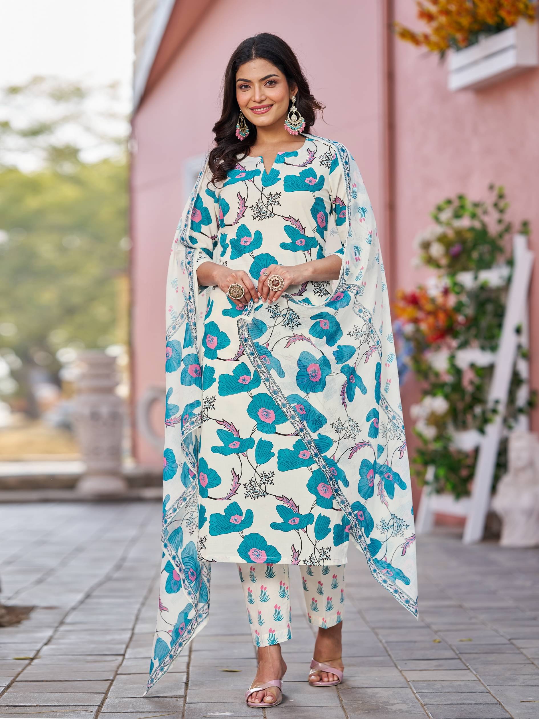 VIBE VISION Cotton Self Design Kurti With Pants Women's Stitched Salwar Suit - Cream ( Pack of 1 ) VIBE VISION Cotton Self Design Kurti With Pants Women's Stitched Salwar Suit - Cream ( Pack of 1 )