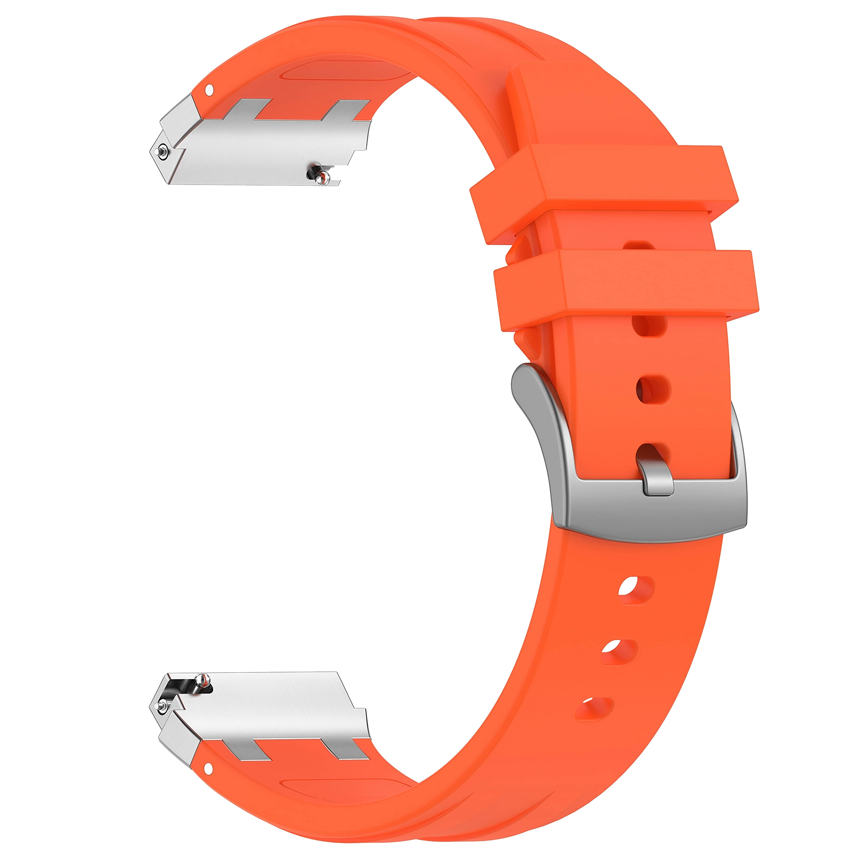     			ACM Watch Strap Silicone Belt 22mm compatible with Fire-Boltt Onyx Bsw183 Smartwatch Metal Hook Band Orange