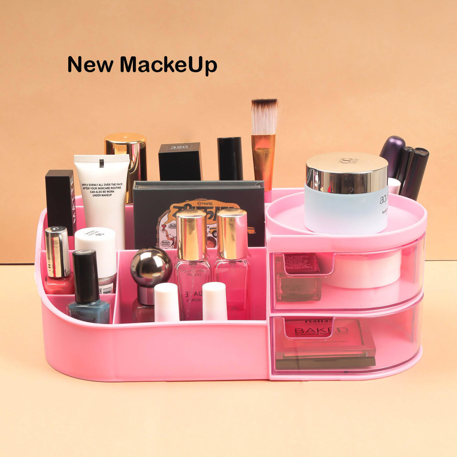     			Anshri Pink Plastic Storage Racks ( Pack of 1 )