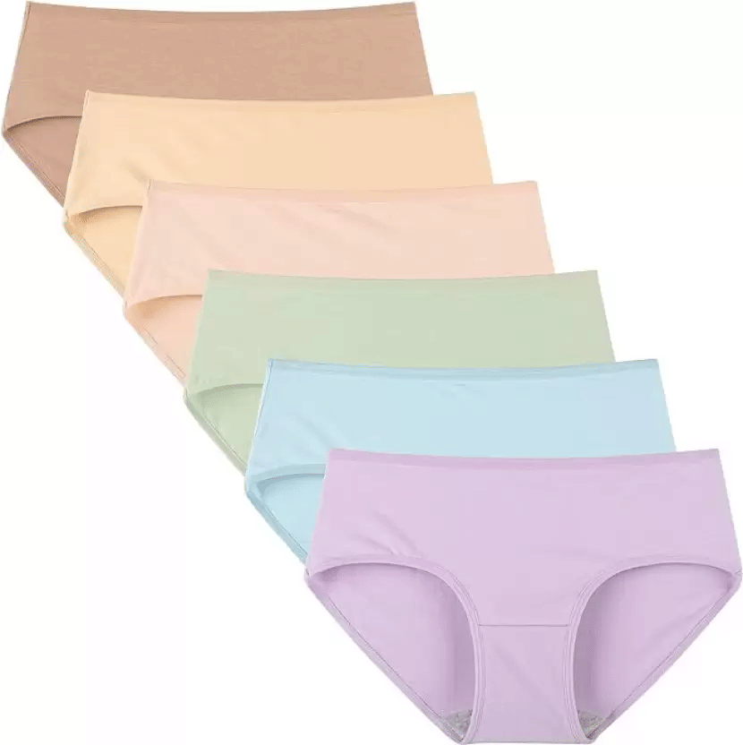 Bebron Pack of 6 Cotton Lycra Hipster For Women ( Multicolor4 )