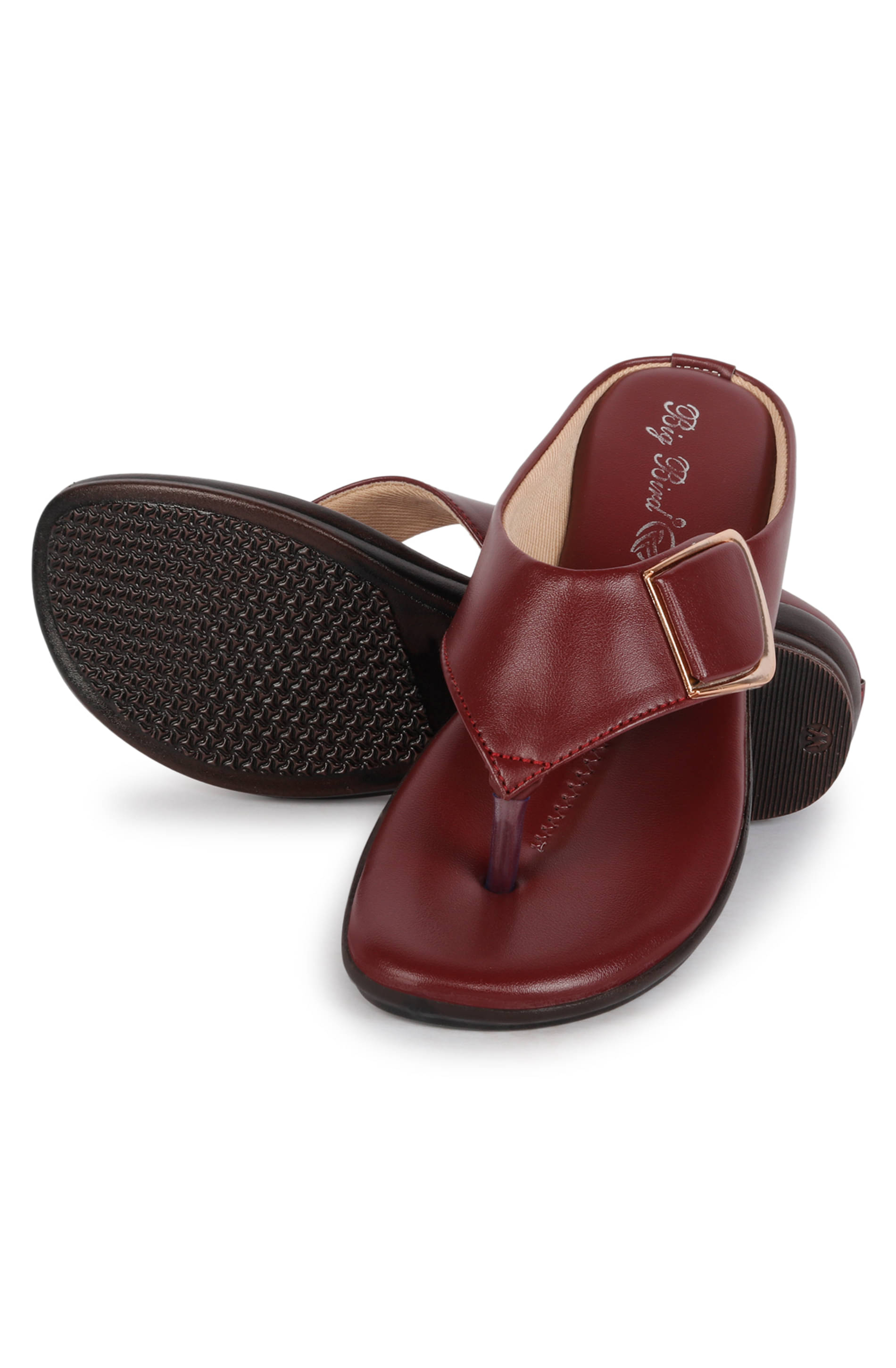     			Big Bird Footwear Maroon Women's Flats