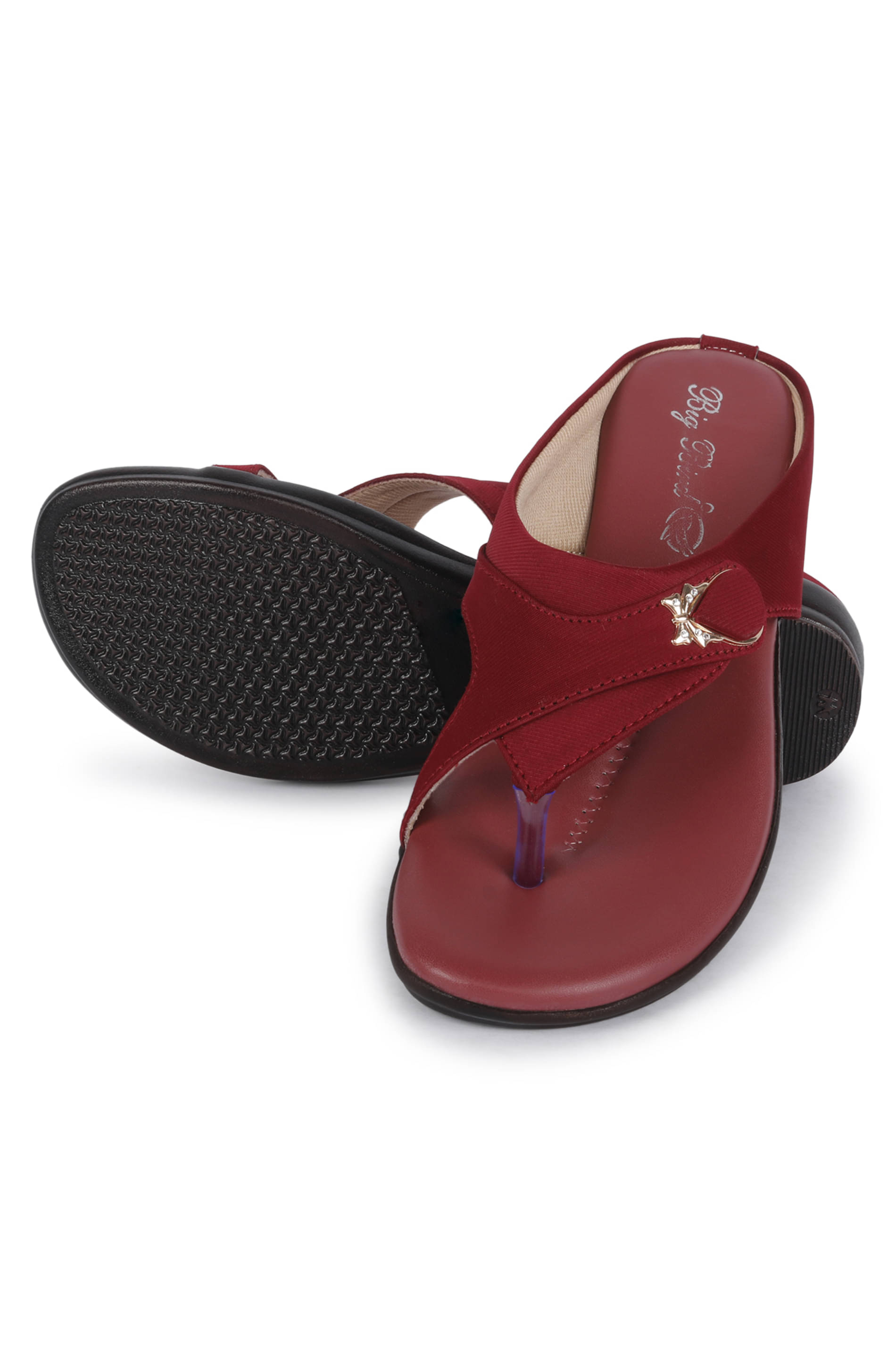     			Big Bird Footwear Maroon Women's Flats