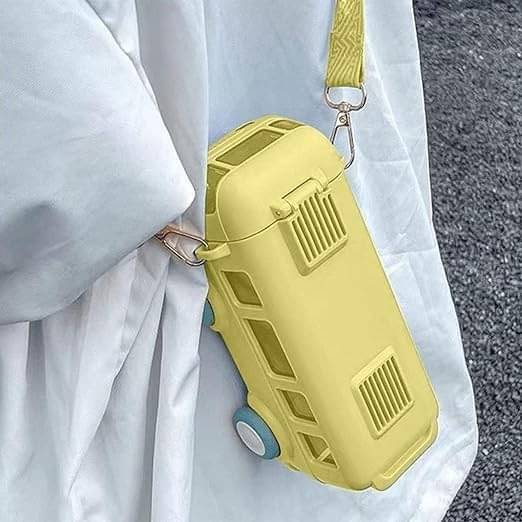     			ECLET Bus Shape Water Bottle Interesting Toy Cute Appearance for School Home Office 500 ml Water Bottle  (Set of 1, Yellow)