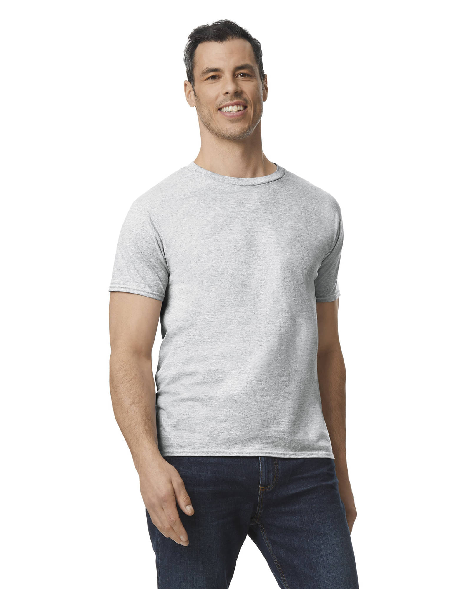 Gildan Men Cotton Regular Fit Solid T-Shirt ( Grey ) Gildan Men Cotton Regular Fit Solid T-Shirt ( Grey )