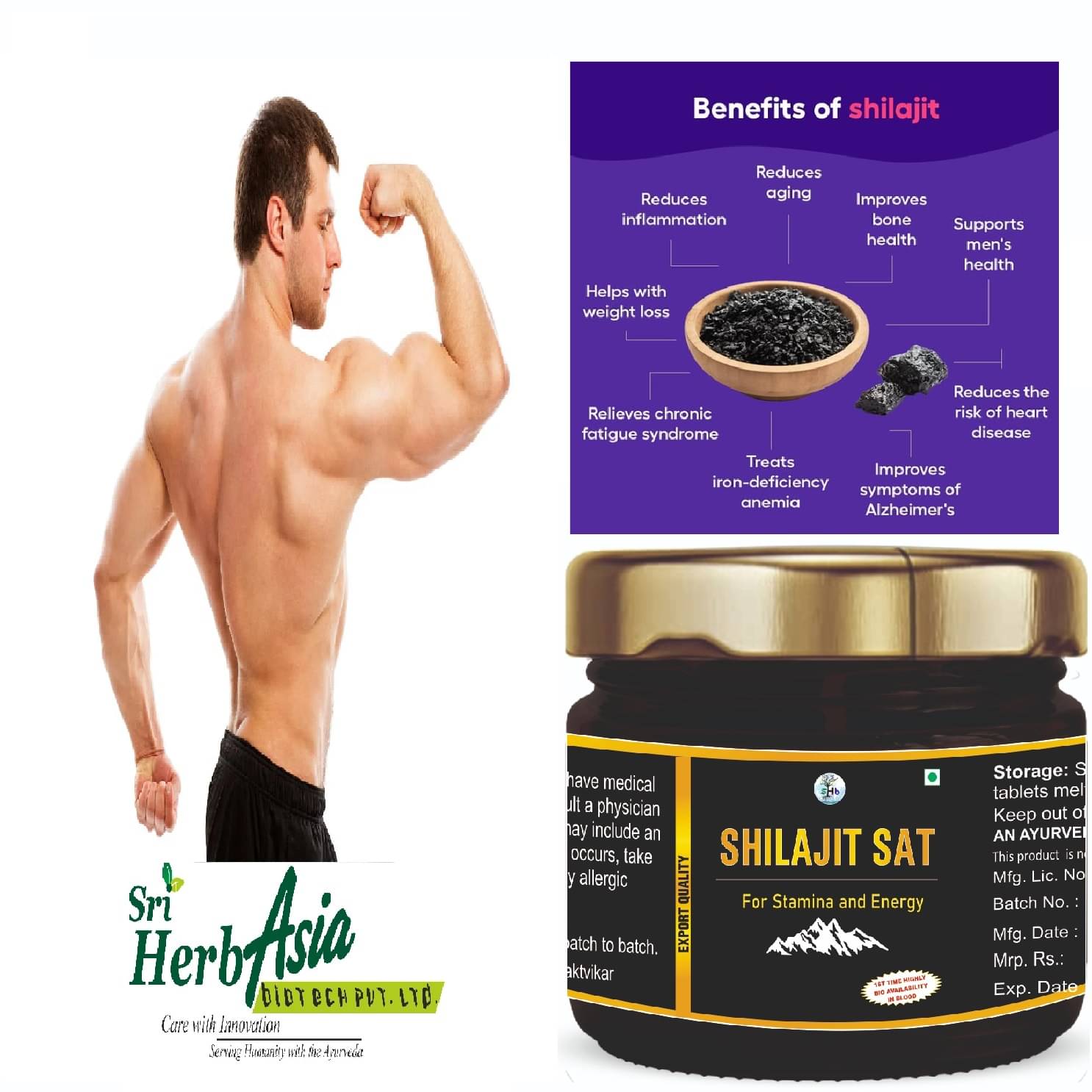     			Herbasia-20gm Pure Himalayan Shilajit Resin | Strength, Stamina & Power