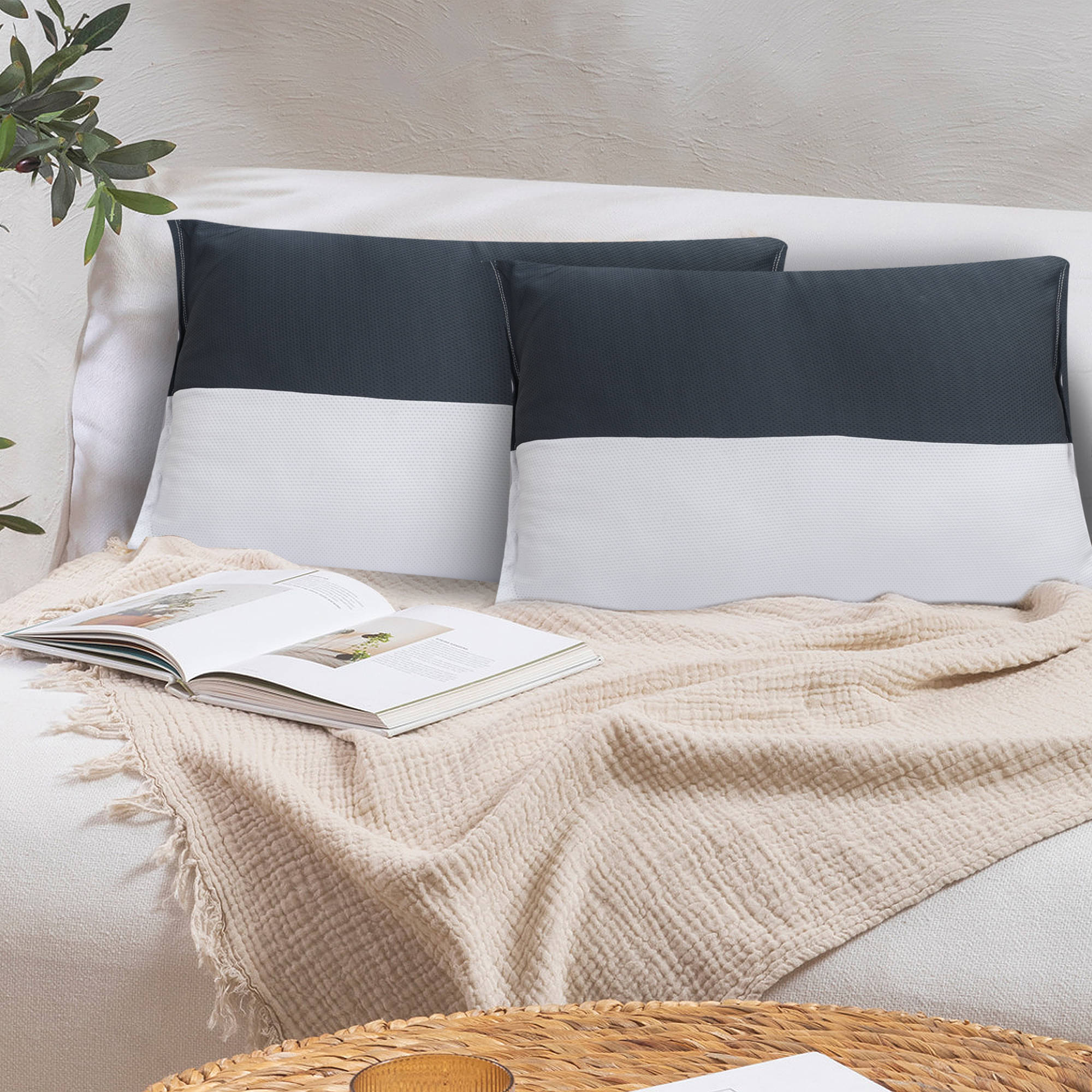    			JDXONLINESALE Set of 2 Fibre Pillow