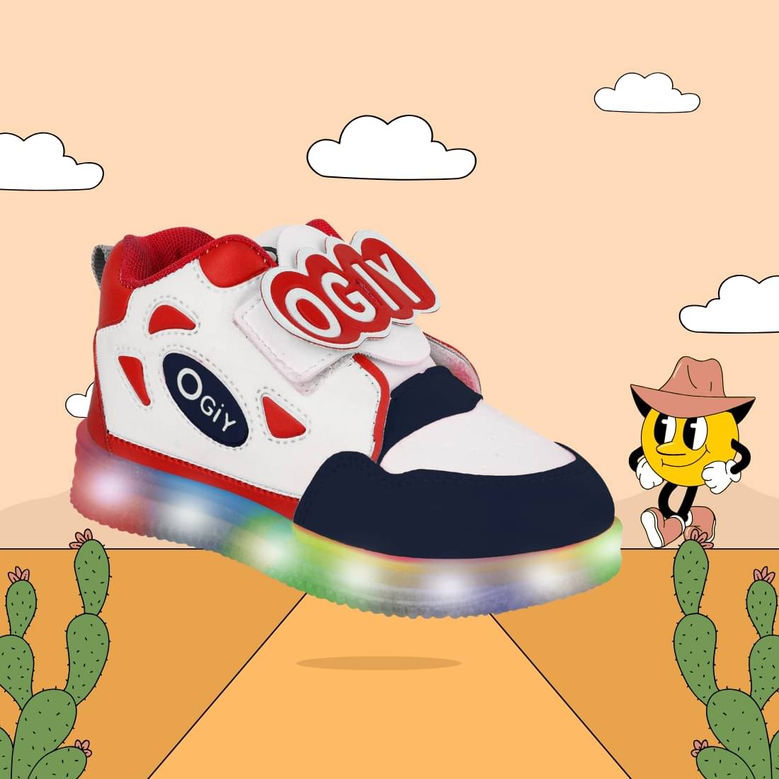     			Jootiyapa - Red Boy's LED Shoes ( 1 Pair )